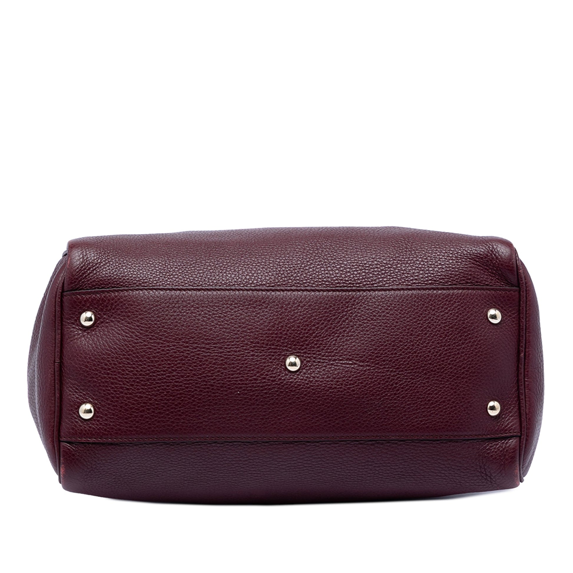 Gucci Medium Calfskin Bamboo Shopper Boston Bag