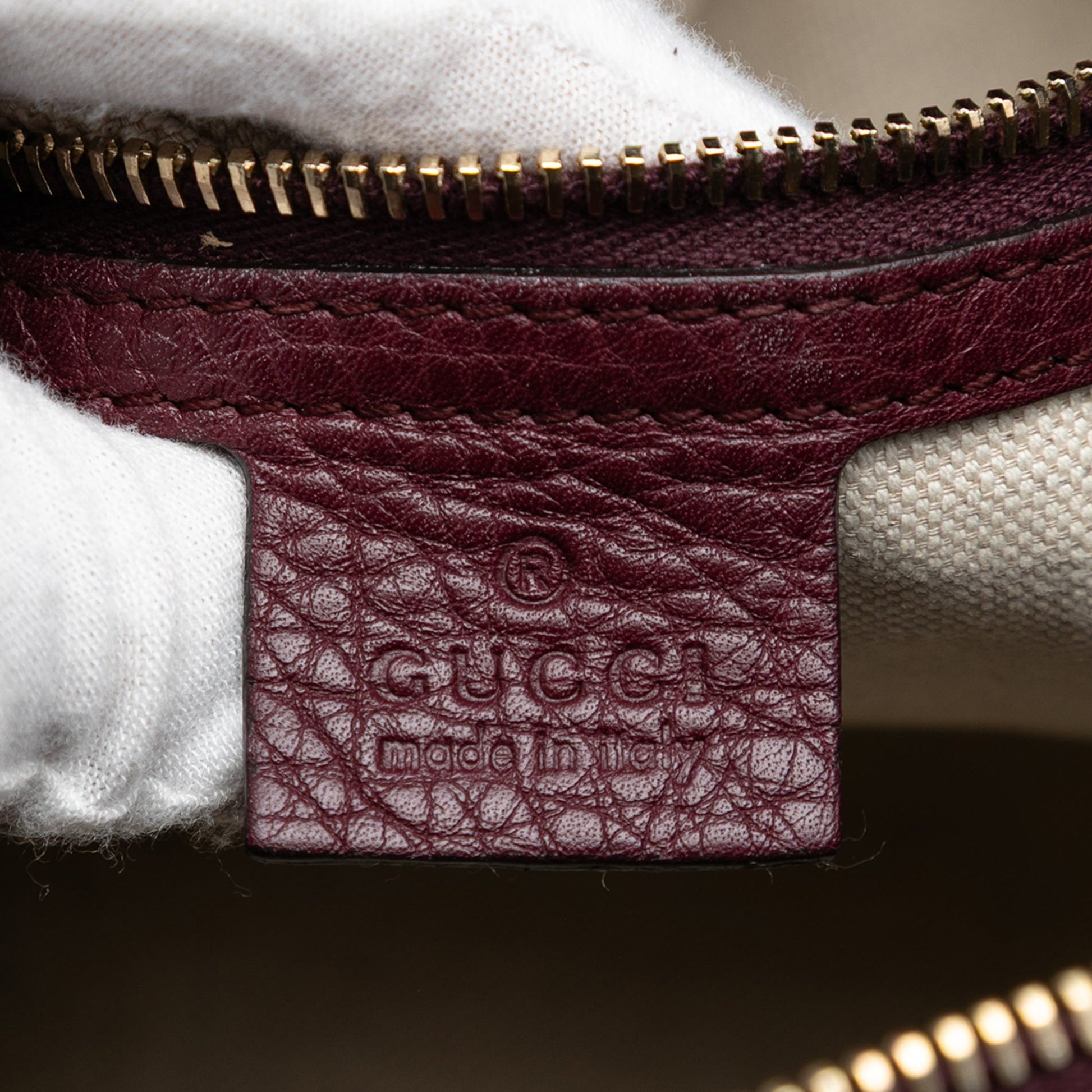 Gucci Medium Calfskin Bamboo Shopper Boston Bag
