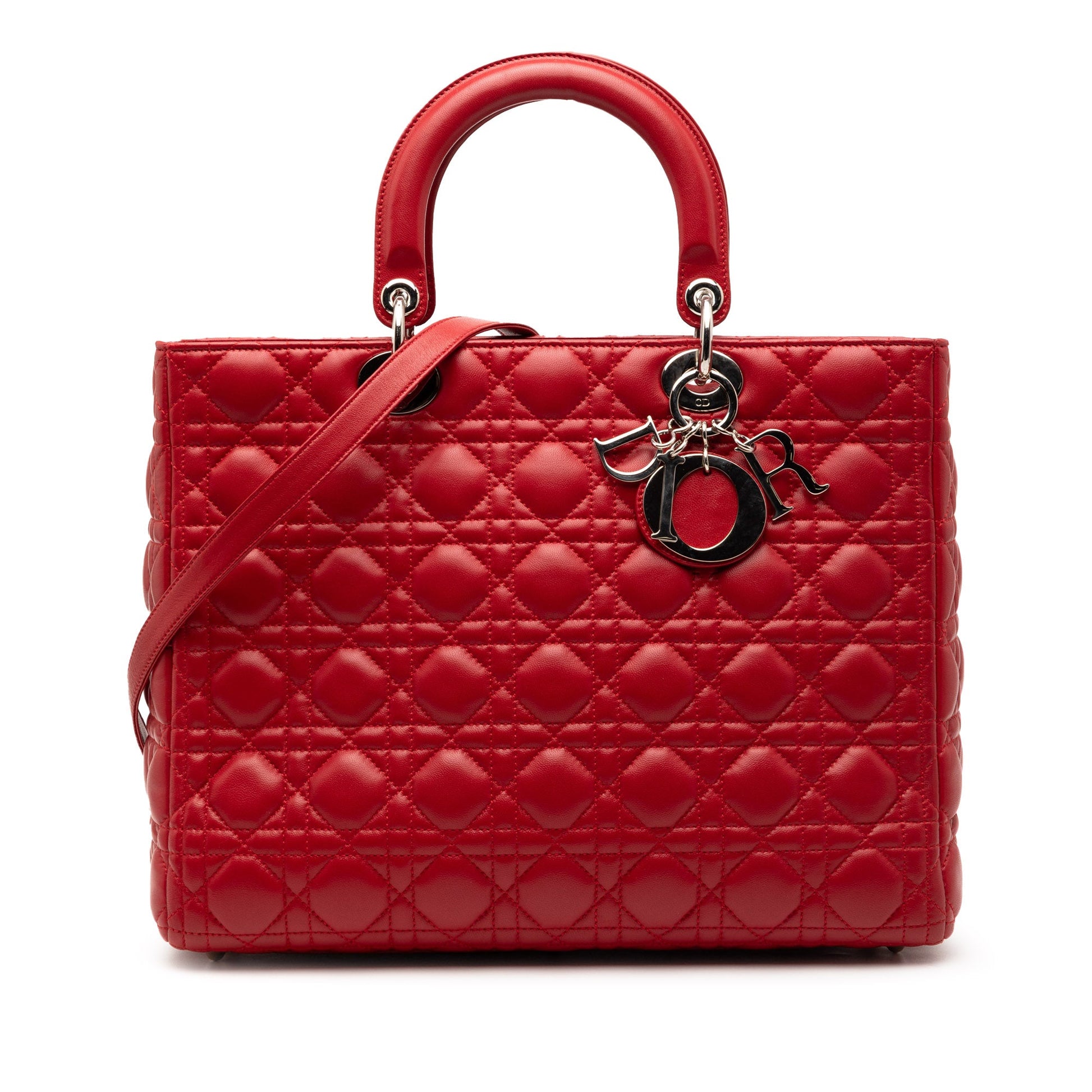 Dior Large Lambskin Cannage Lady Dior