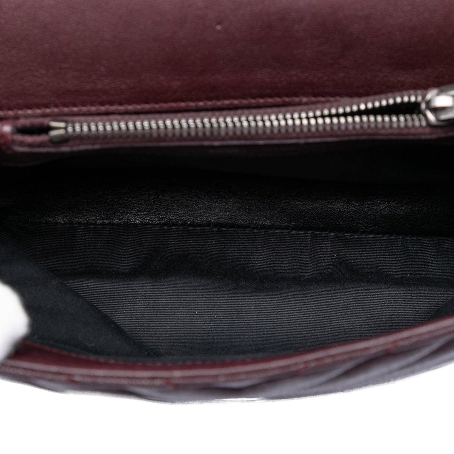 Saint Laurent Medium Chevron Sheepskin Monogram College Satchel