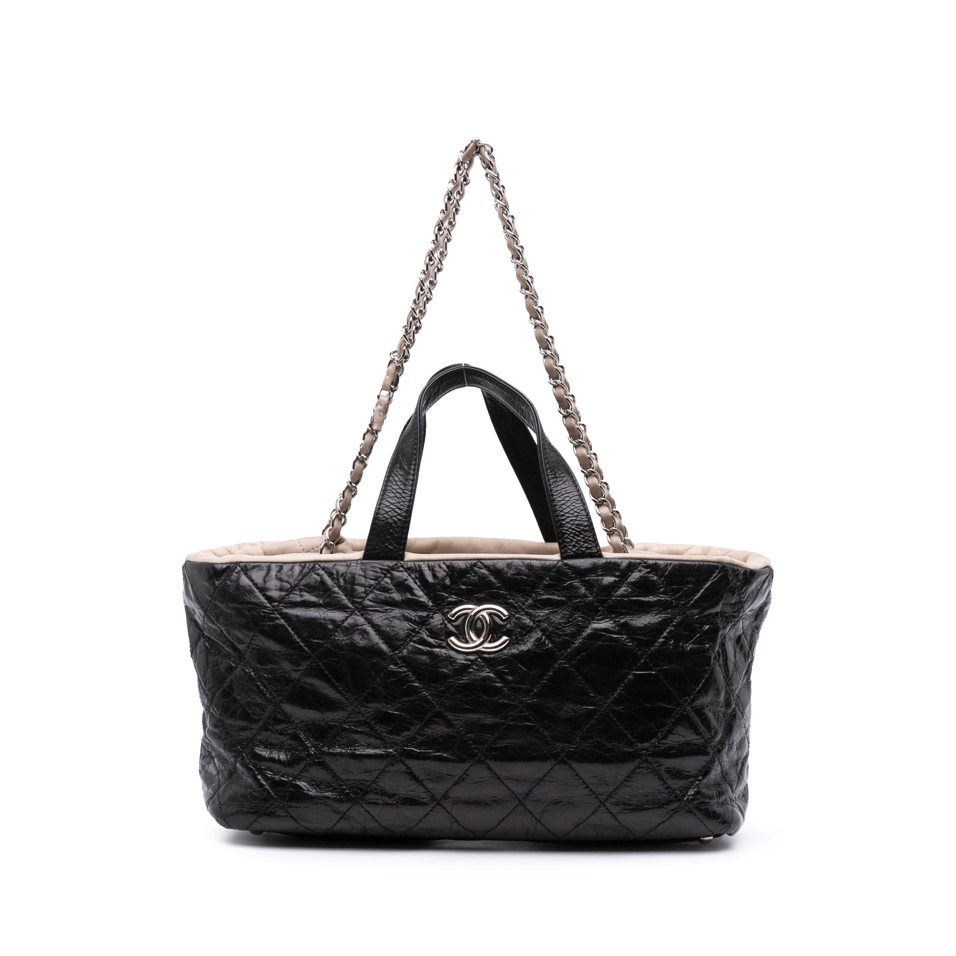 Chanel CC Quilted Glazed Calfskin Portobello Tote
