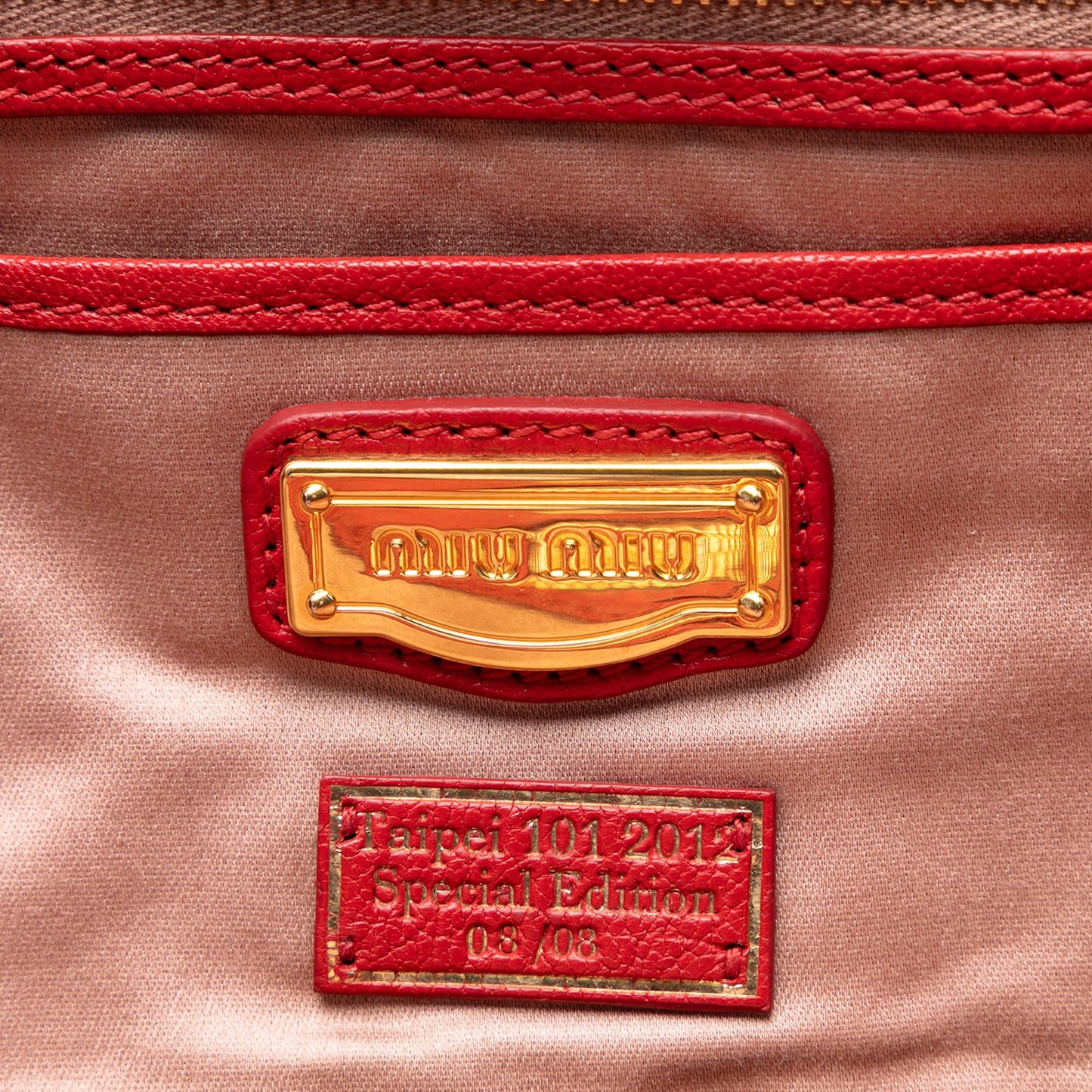 Miu Miu Nappa Turn Lock Frame Top Handle Bag