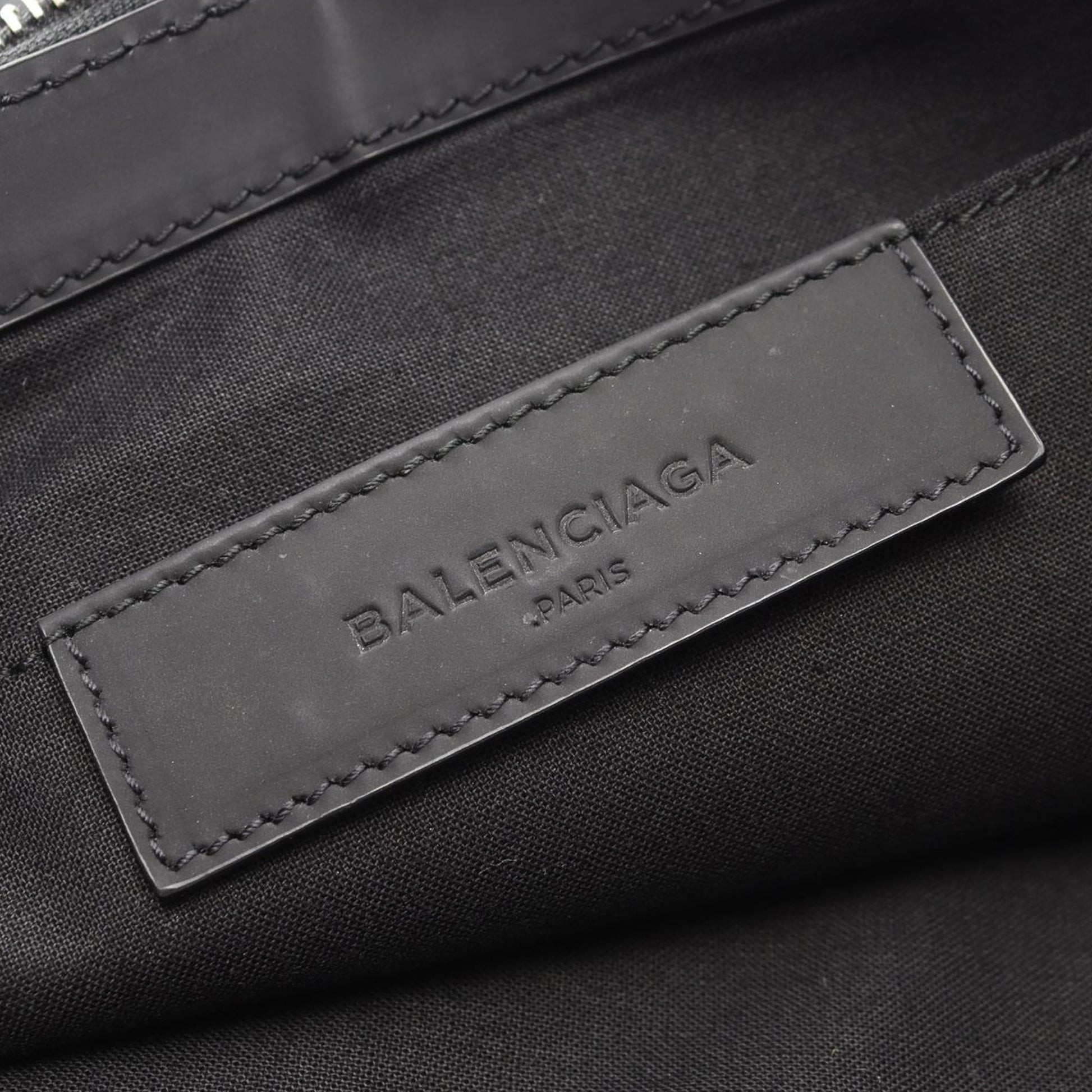 Balenciaga Canvas Navy Clip Clutch L