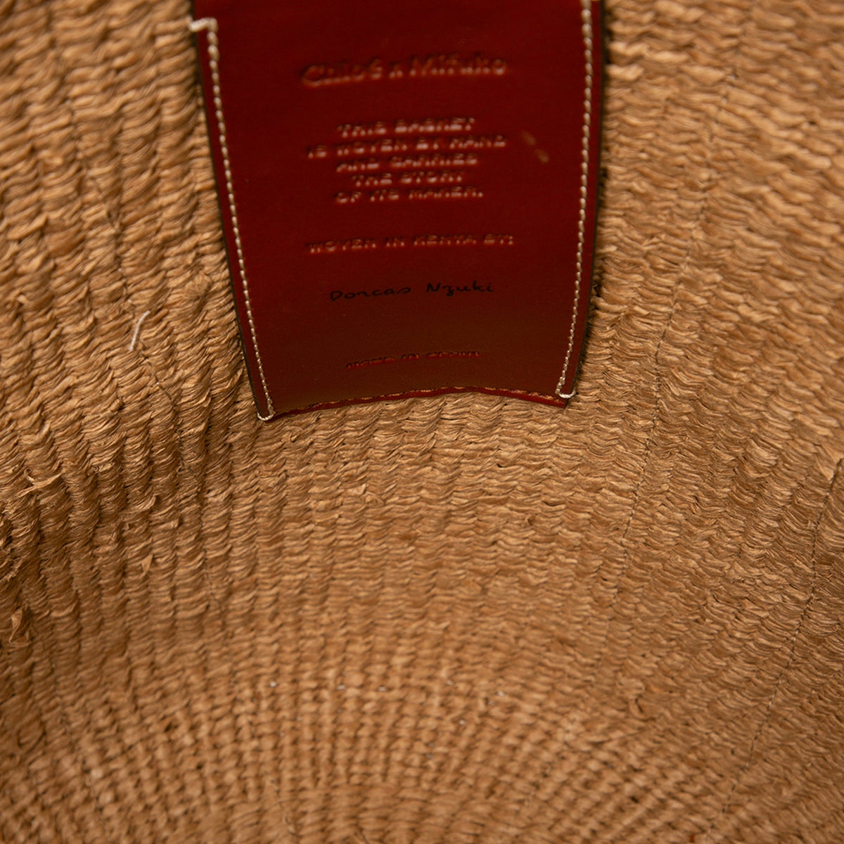 Chloé Raffia Woody Basket Tote — Beige