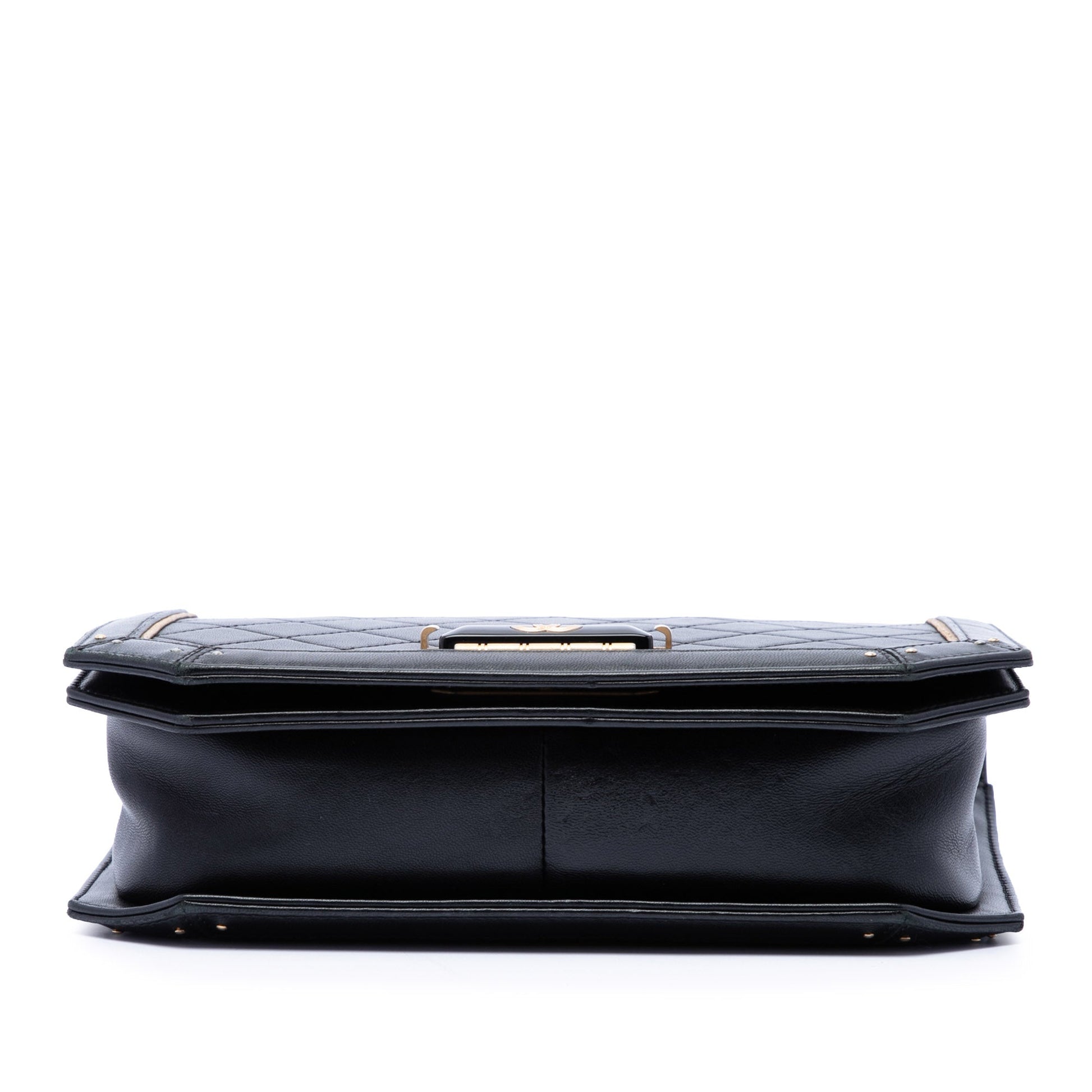 Chanel Quilted Calfskin Octagon CC Clasp Flap