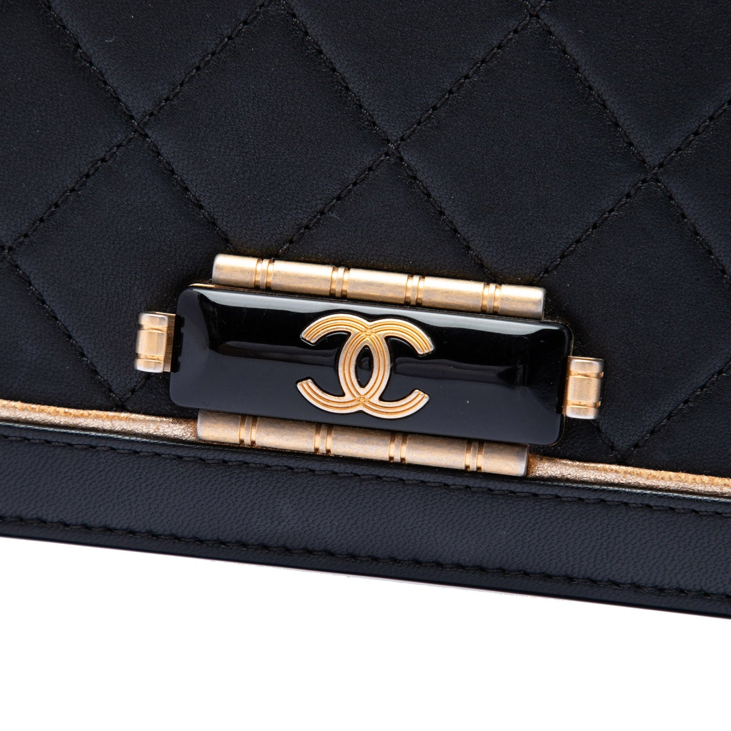 Chanel Quilted Calfskin Octagon CC Clasp Flap