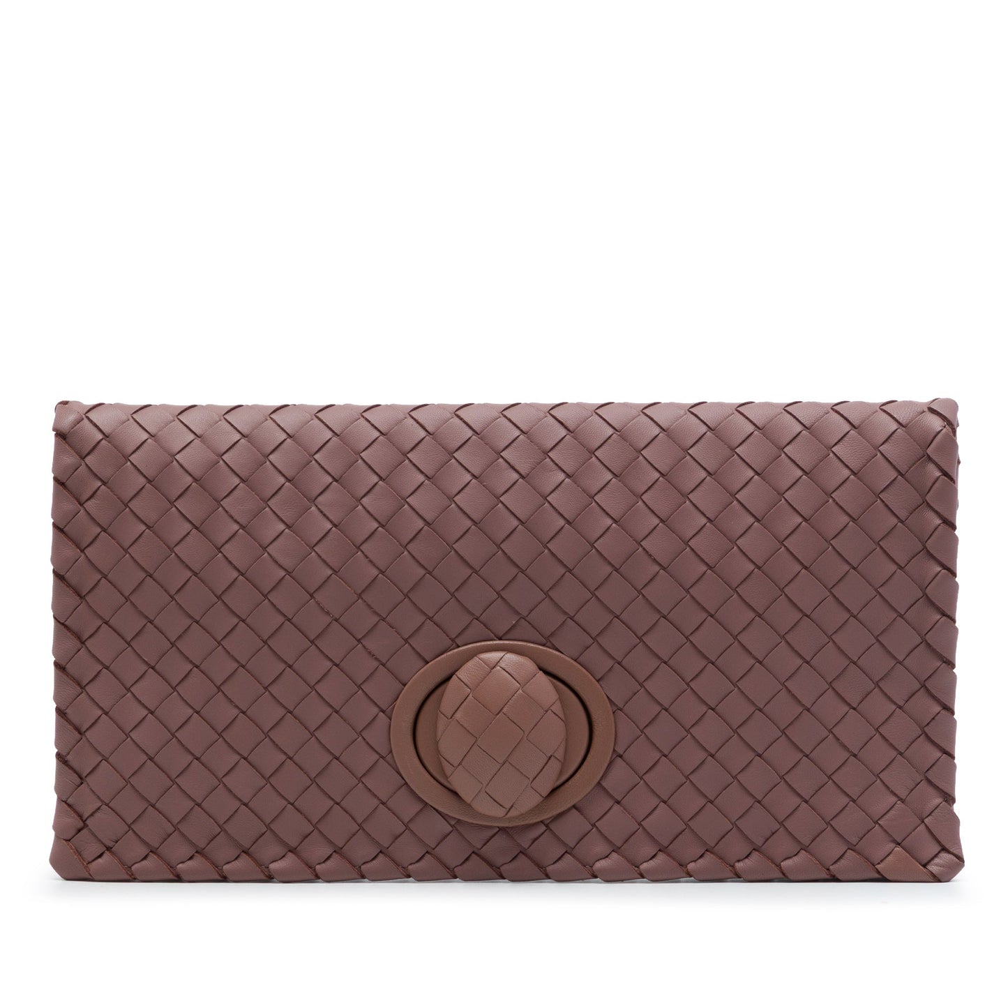 Bottega Veneta Nappa Intrecciato Turn Lock Clutch