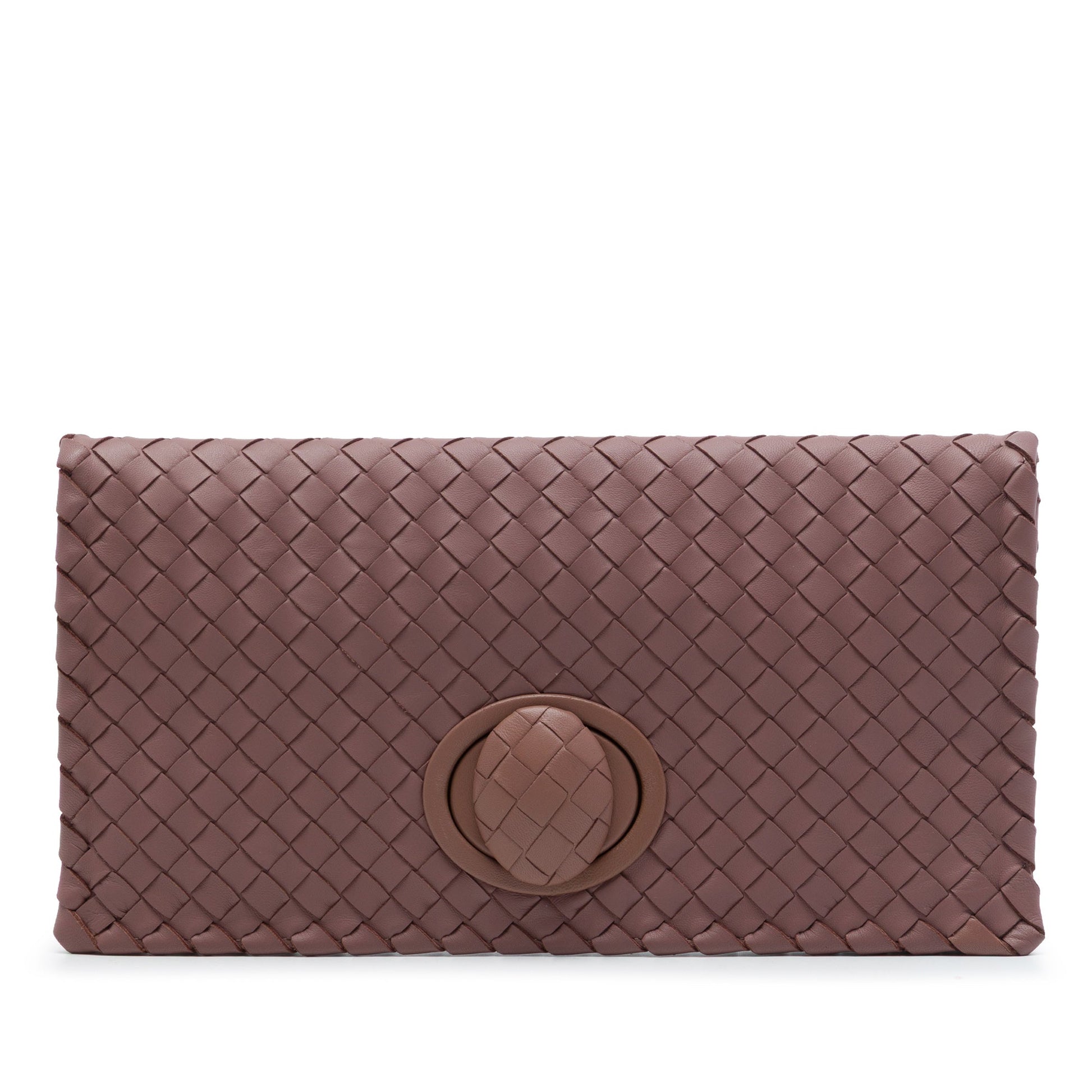 Bottega Veneta Nappa Intrecciato Turn Lock Clutch