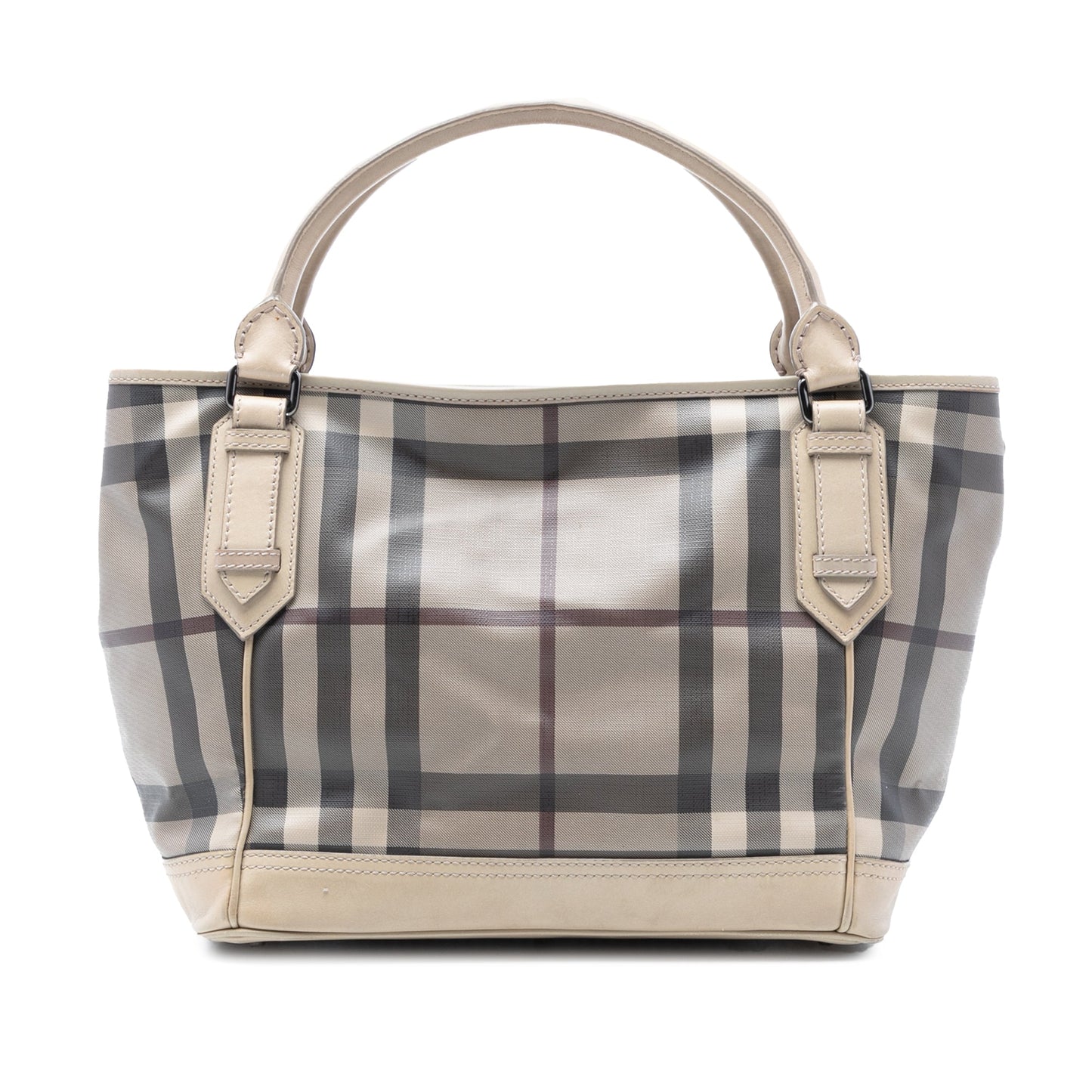 Burberry Smoked Check Coated Canvas Handbag
