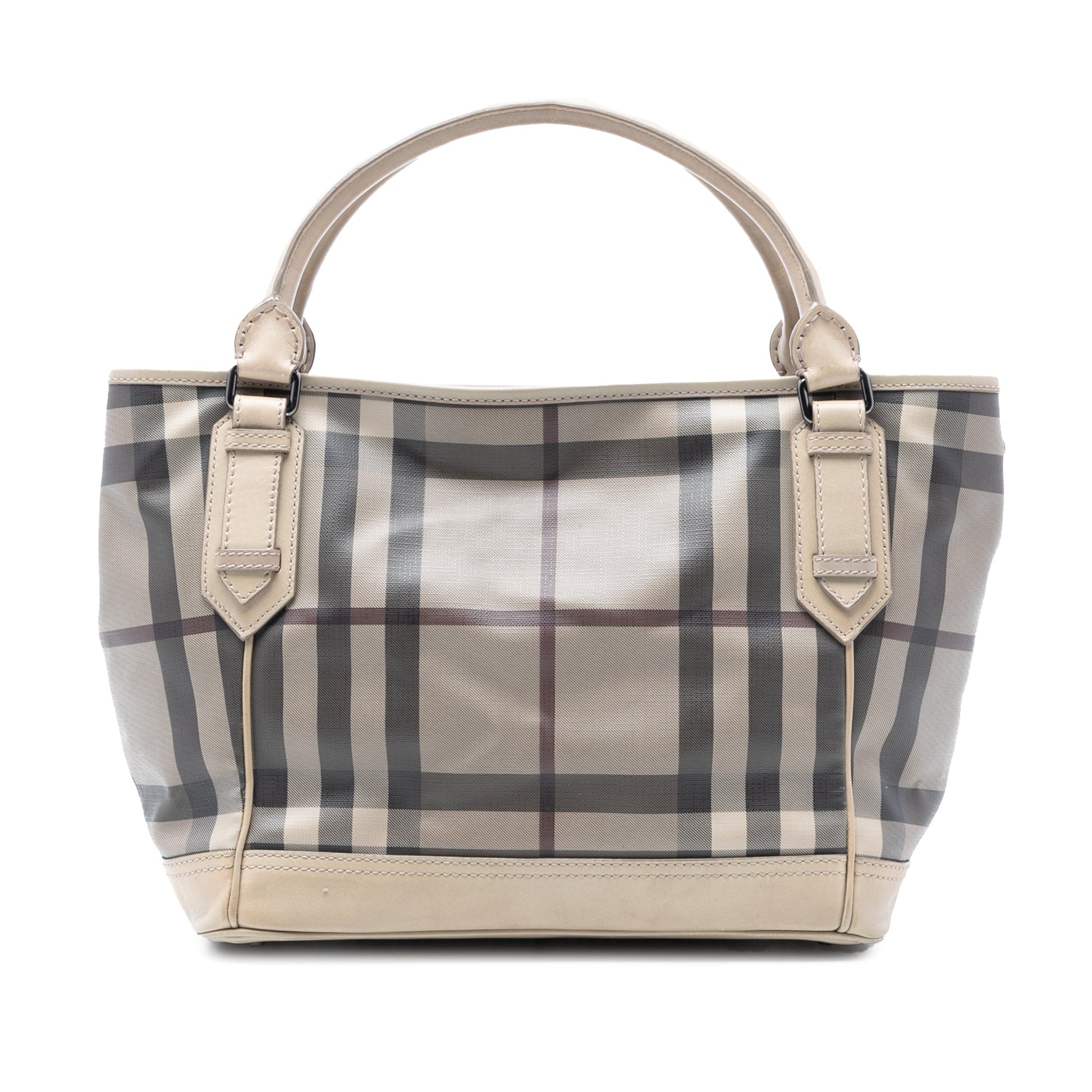 Burberry Smoked Check Coated Canvas Handbag