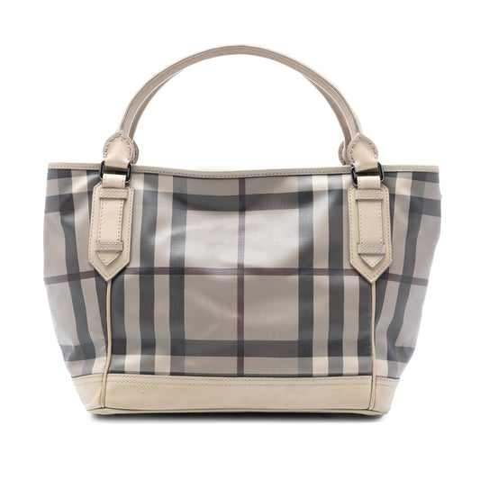Burberry Smoked Check Coated Canvas Handbag