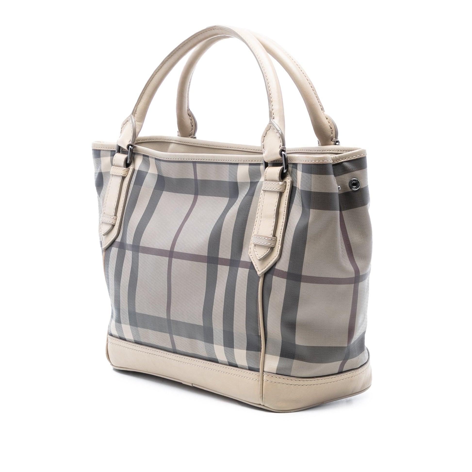 Burberry Smoked Check Coated Canvas Handbag