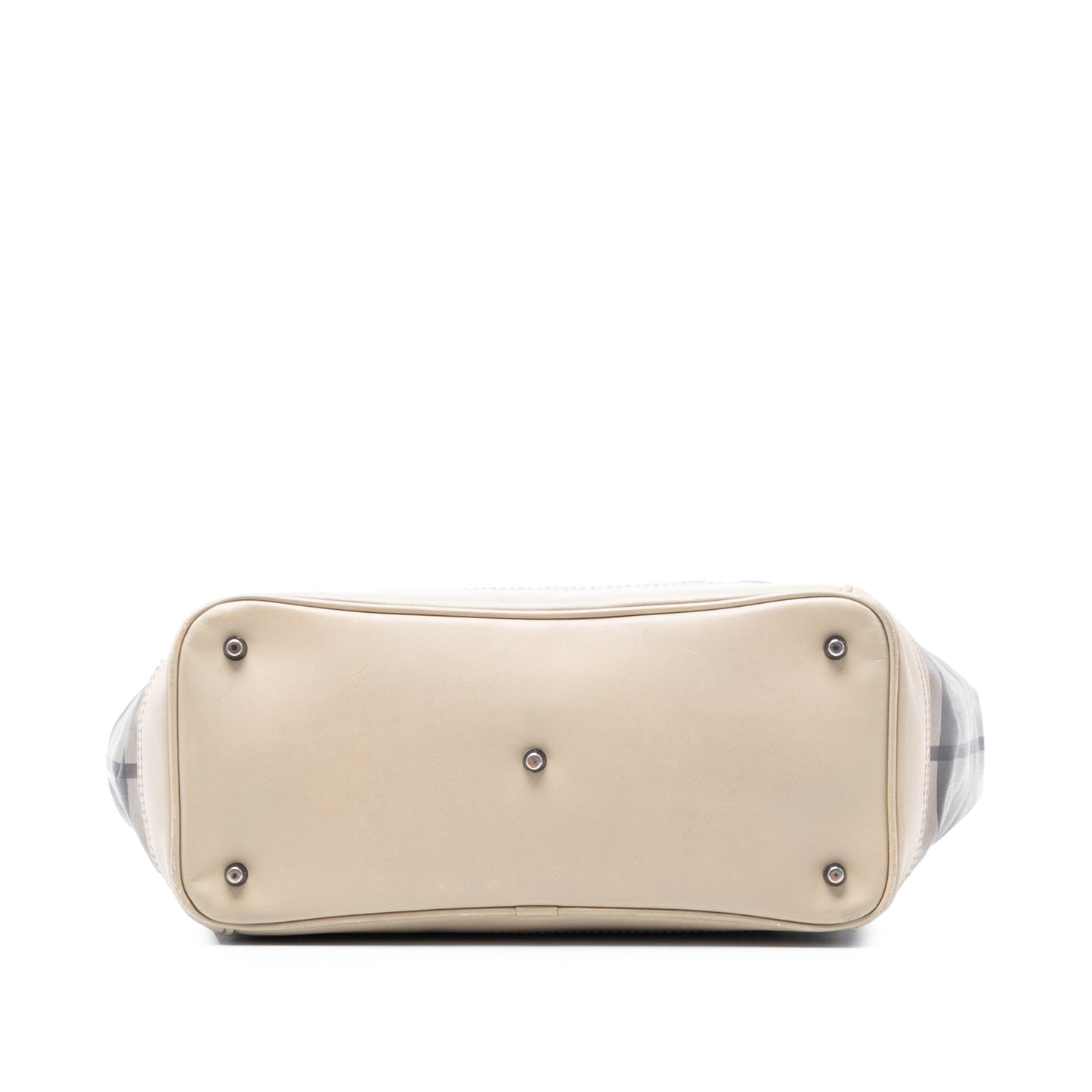 Burberry Smoked Check Coated Canvas Handbag