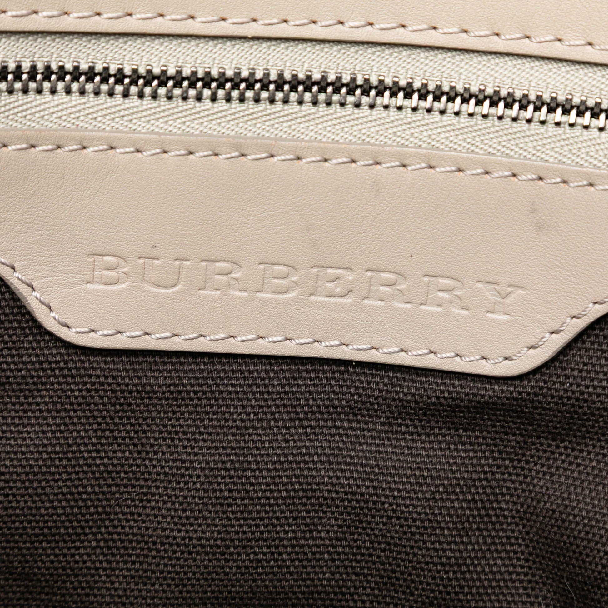 Burberry Smoked Check Coated Canvas Handbag