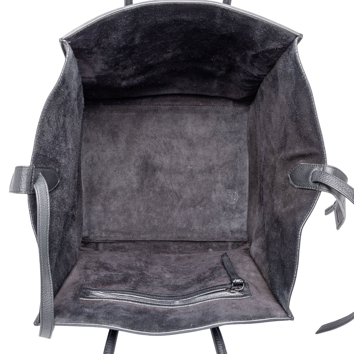 Celine Medium Leather Phantom Luggage Tote — Black