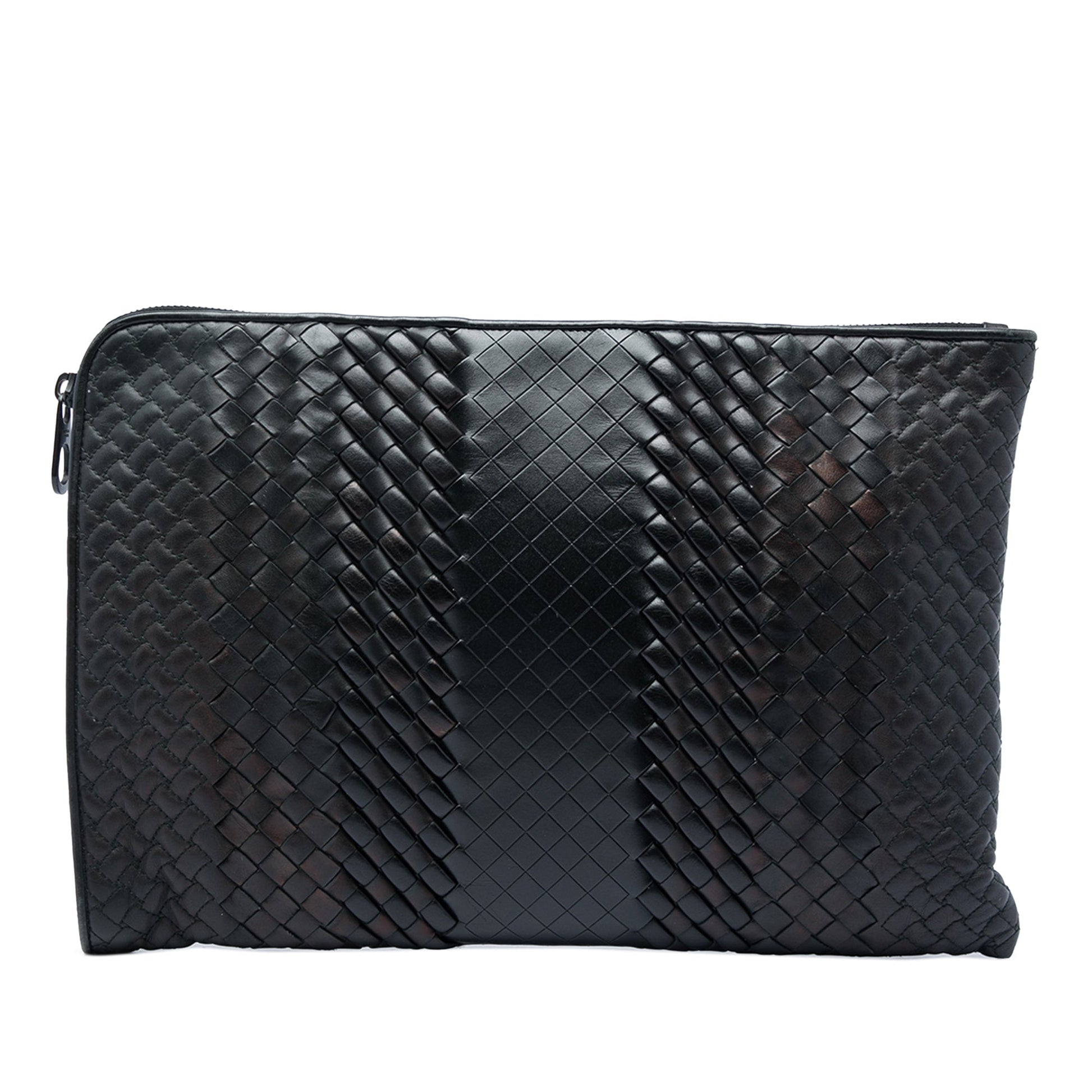 Bottega Veneta Nappa Intreccio Imperatore Zip Clutch