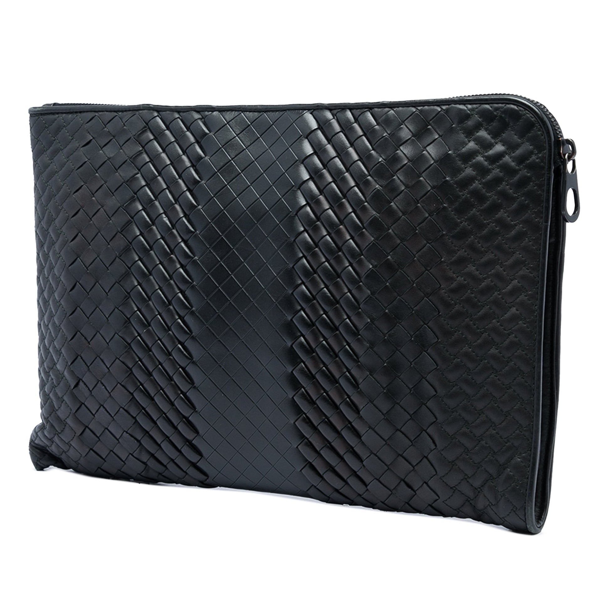 Bottega Veneta Nappa Intreccio Imperatore Zip Clutch