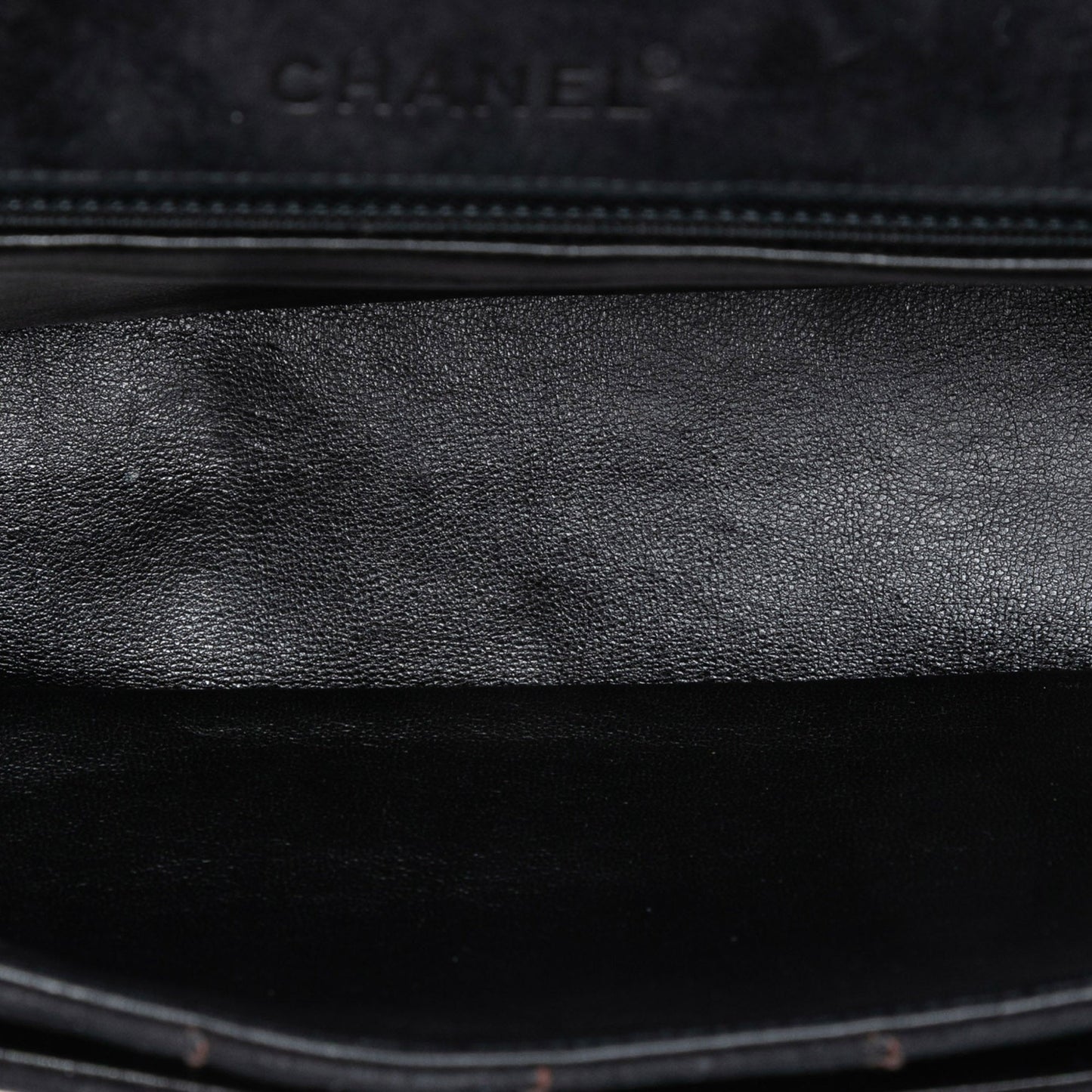 Chanel CC Choco Bar Suede Stitched Chain Flap