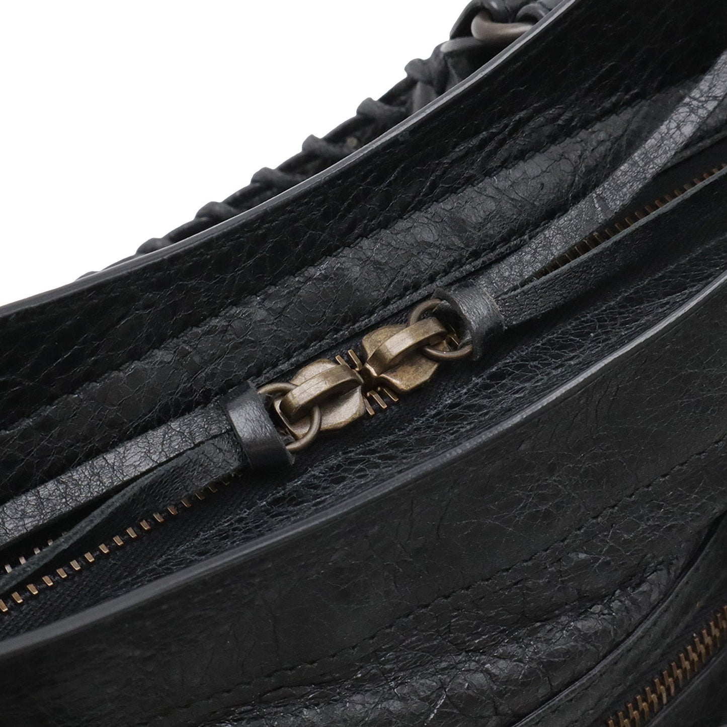 Balenciaga Lambskin Motocross Classic Town Satchel