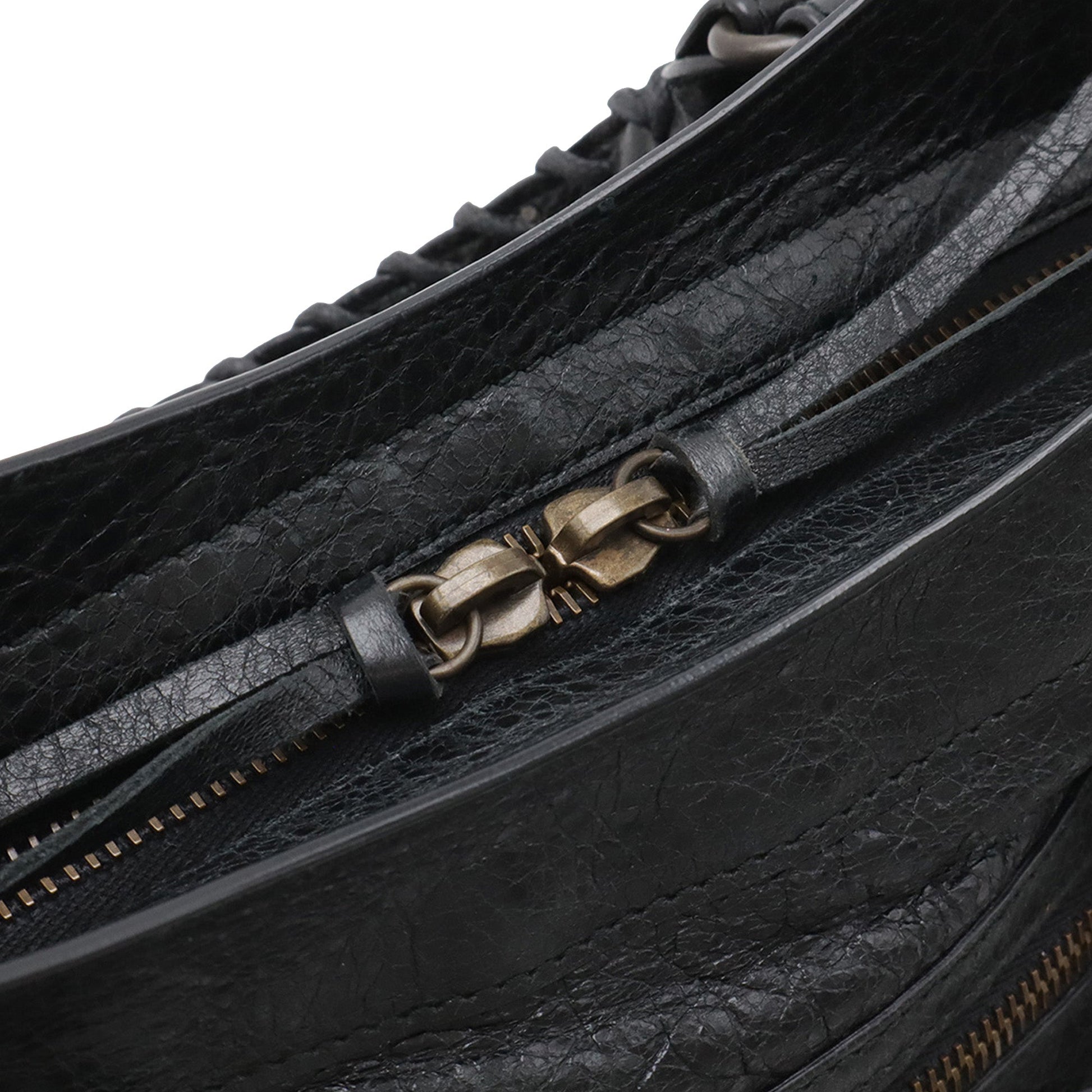 Balenciaga Lambskin Motocross Classic Town Satchel
