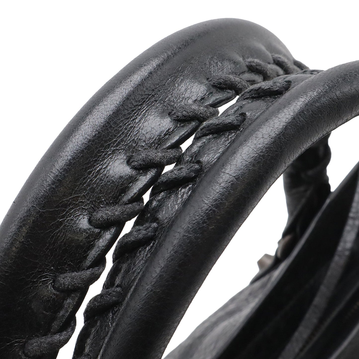 Balenciaga Lambskin Motocross Classic Town Satchel
