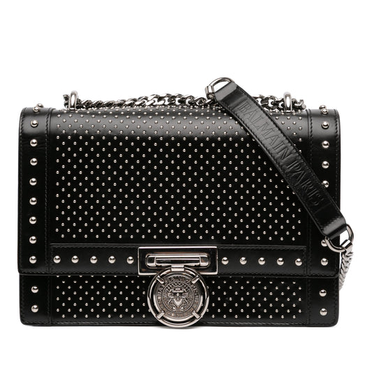 Balmain Studded Leather BBox 20 Shoulder Bag