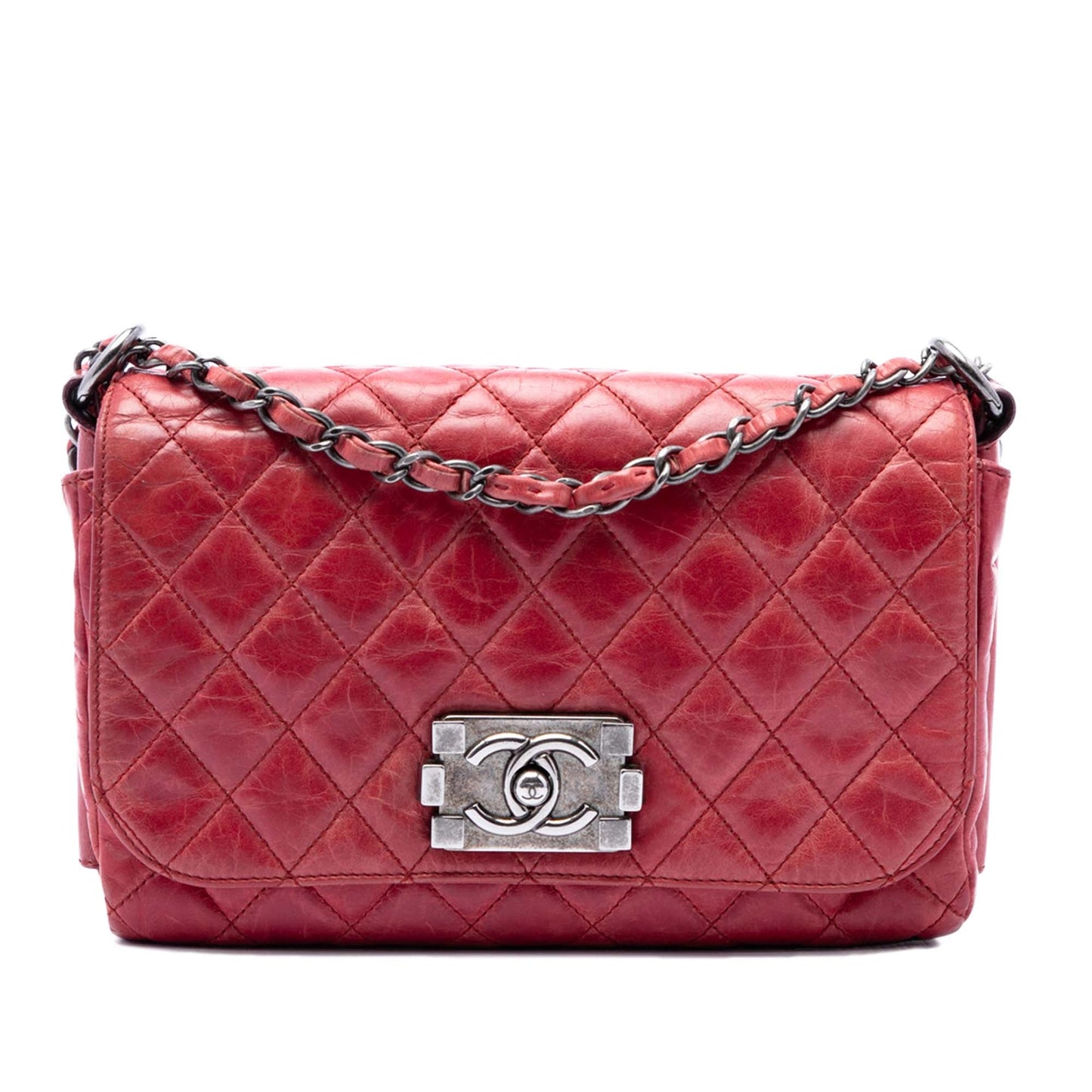 Chanel Quilted Glazed Calfskin Soft Boy Flap
