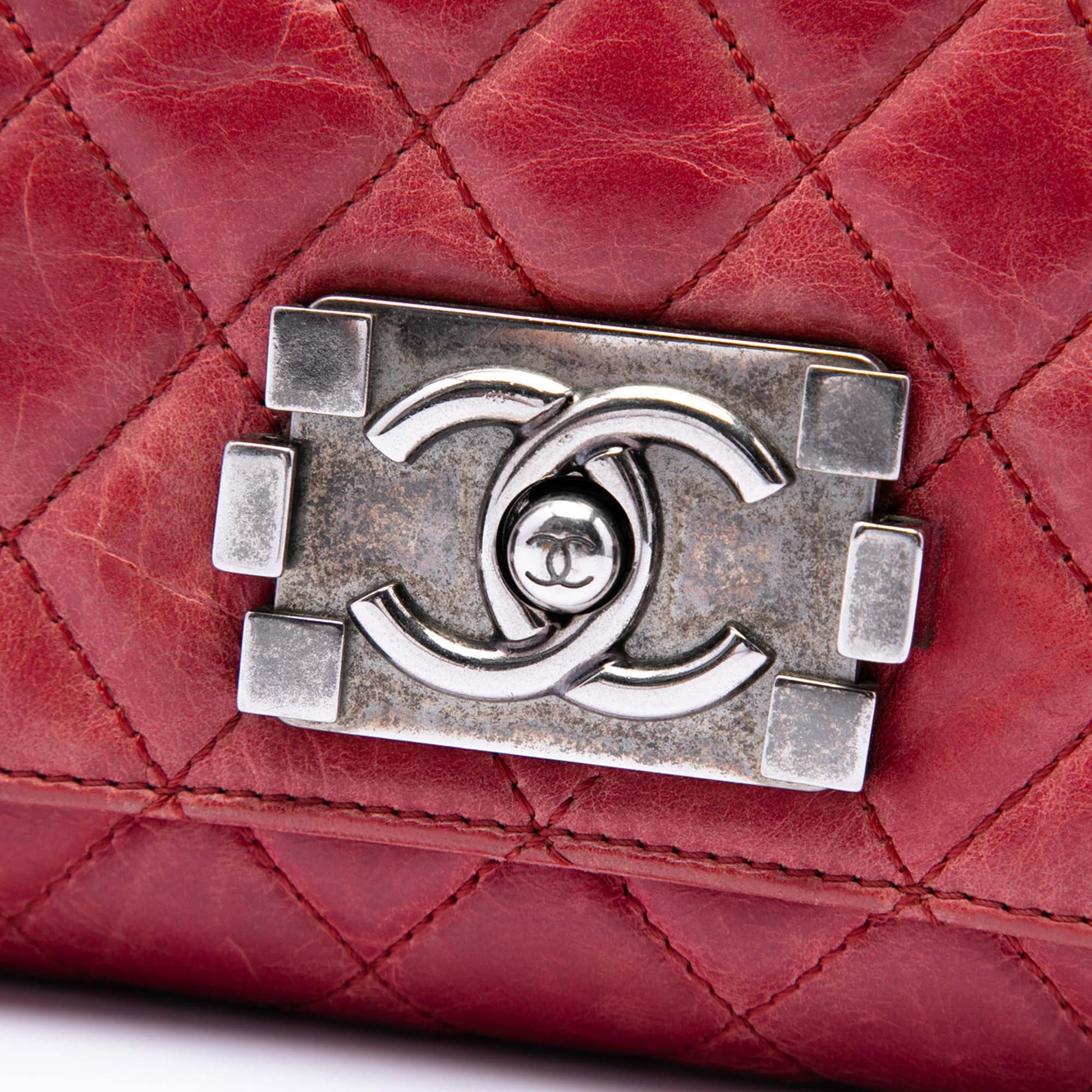 Chanel Quilted Glazed Calfskin Soft Boy Flap