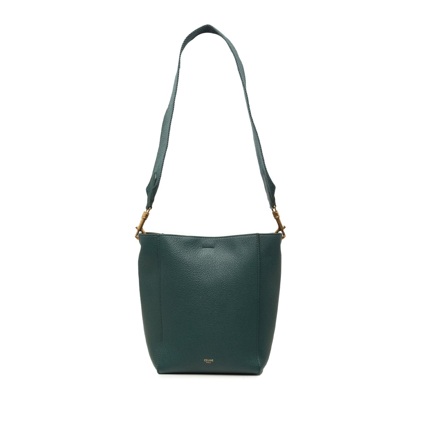 Celine Small Soft Grained Calfskin Seau Sangle Bucket Bag