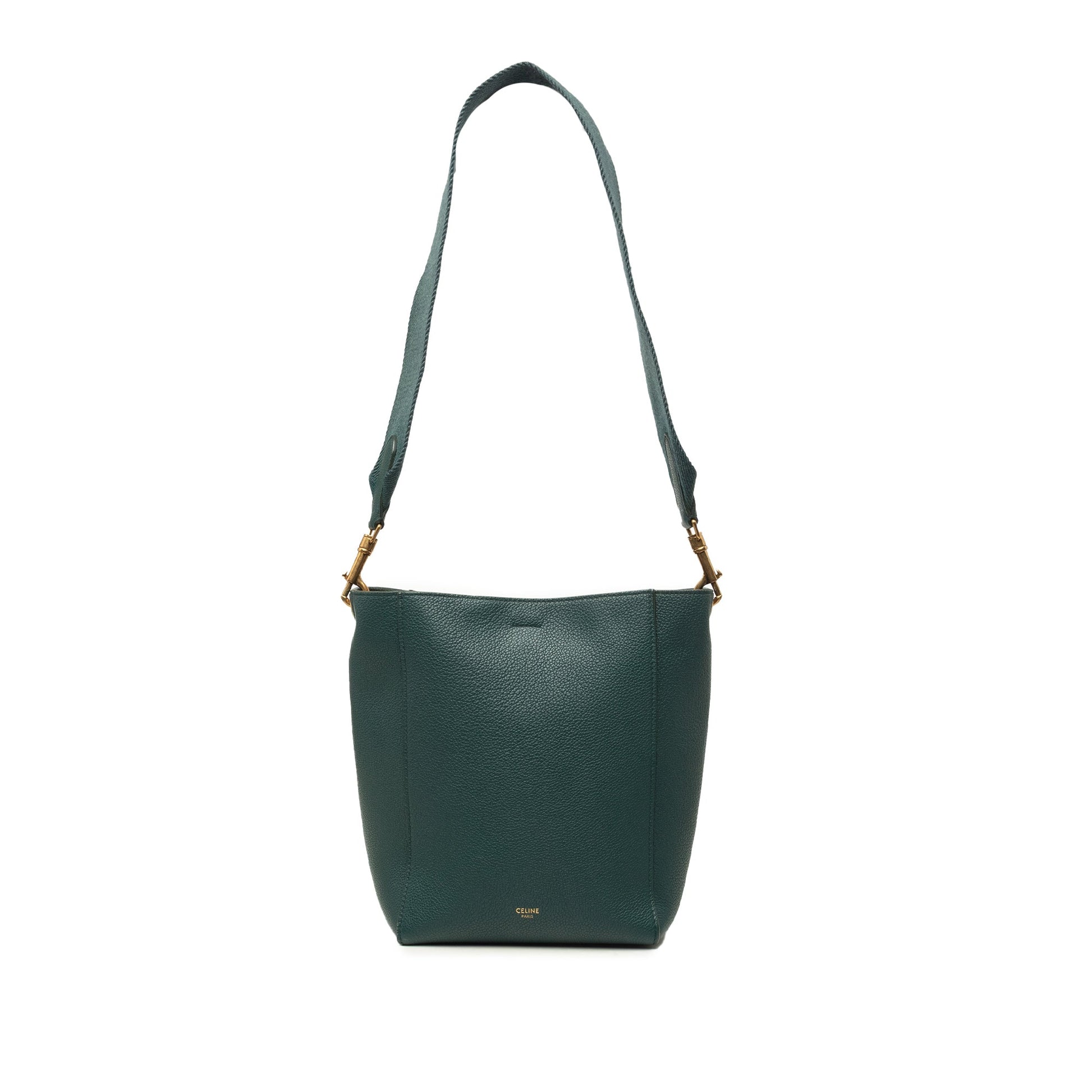 Celine Small Soft Grained Calfskin Seau Sangle Bucket Bag