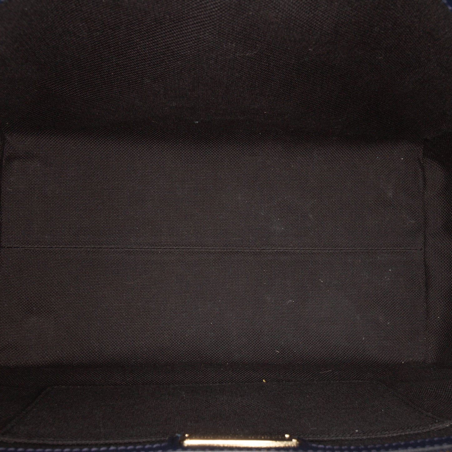 Ferragamo Leather Carrie Vara Bow Top Handle Bag