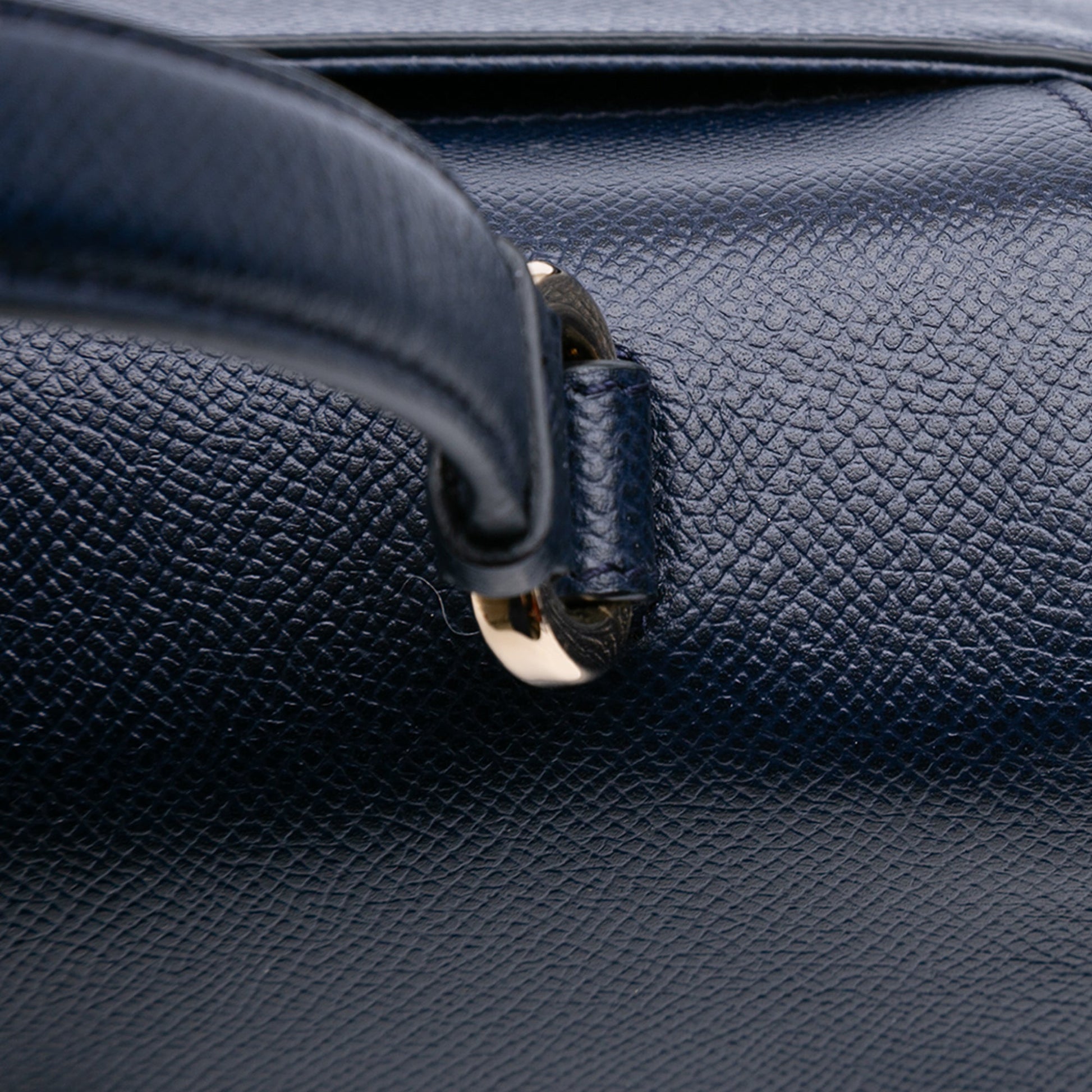 Ferragamo Leather Carrie Vara Bow Top Handle Bag