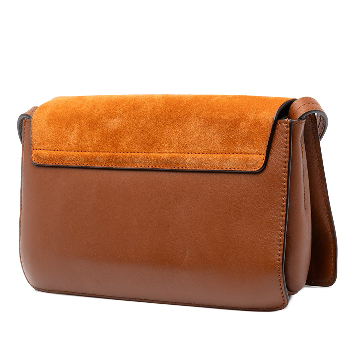 Chloé Small Suede and Calfskin Faye Crossbody — Brown