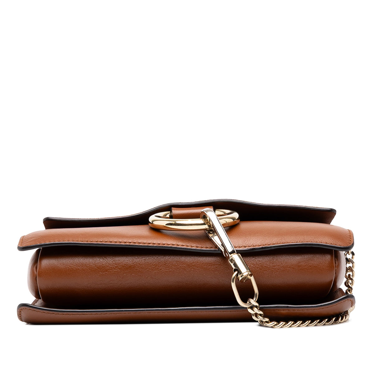 Chloé Small Suede and Calfskin Faye Crossbody — Brown