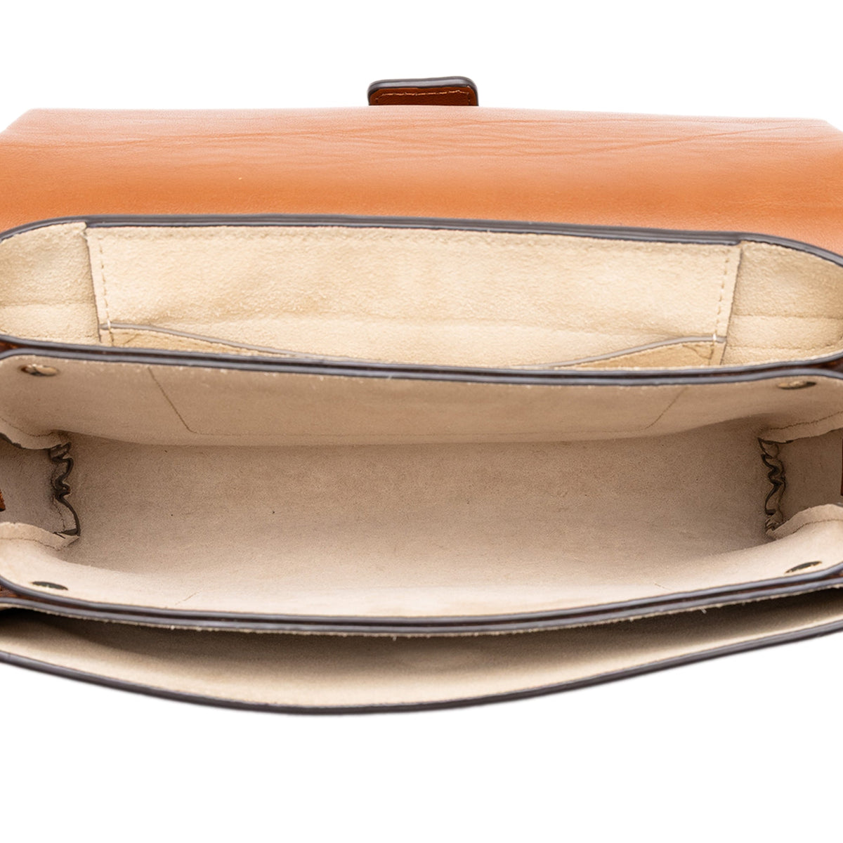 Chloé Small Suede and Calfskin Faye Crossbody — Brown