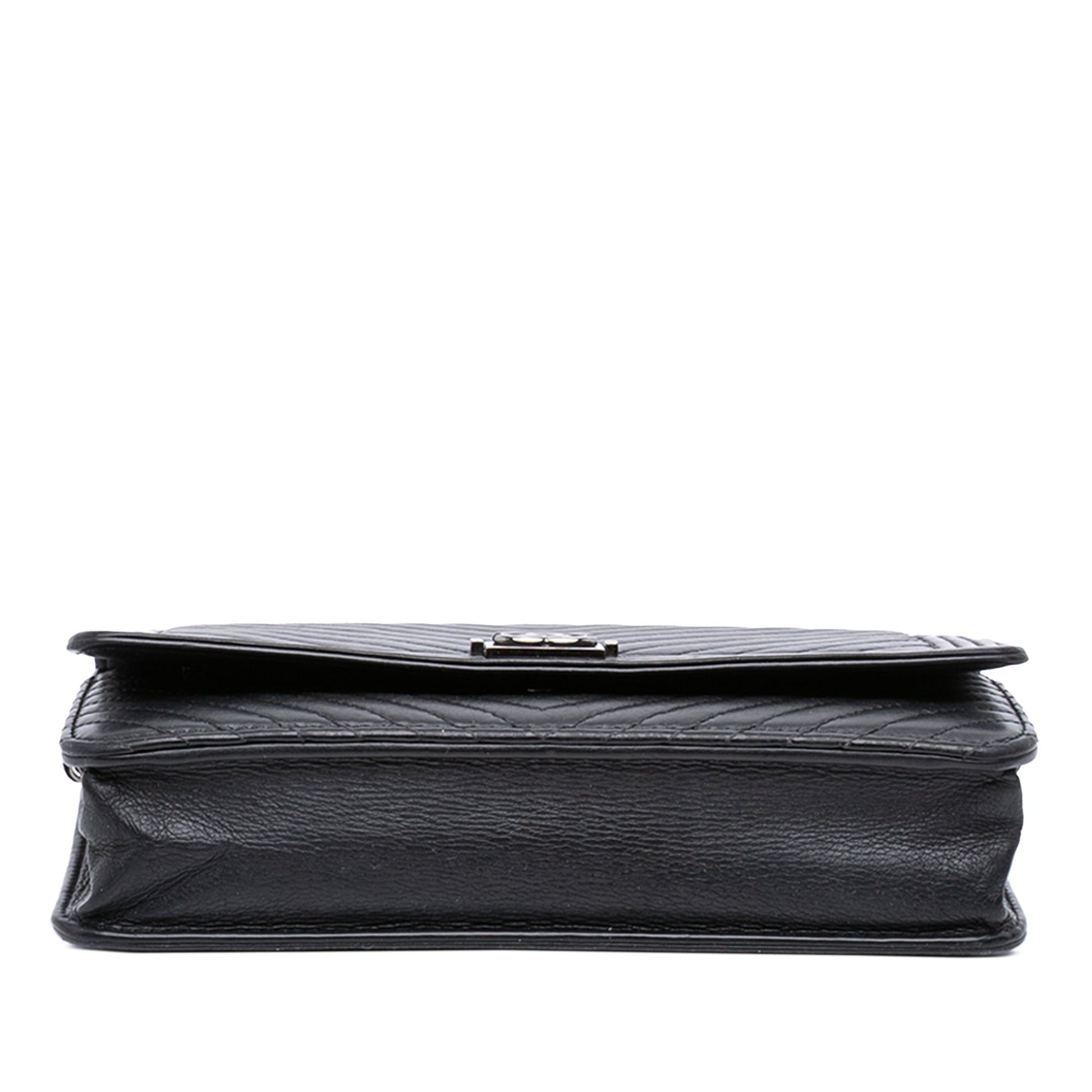 Chanel Chevron Lambskin Boy Wallet on Chain