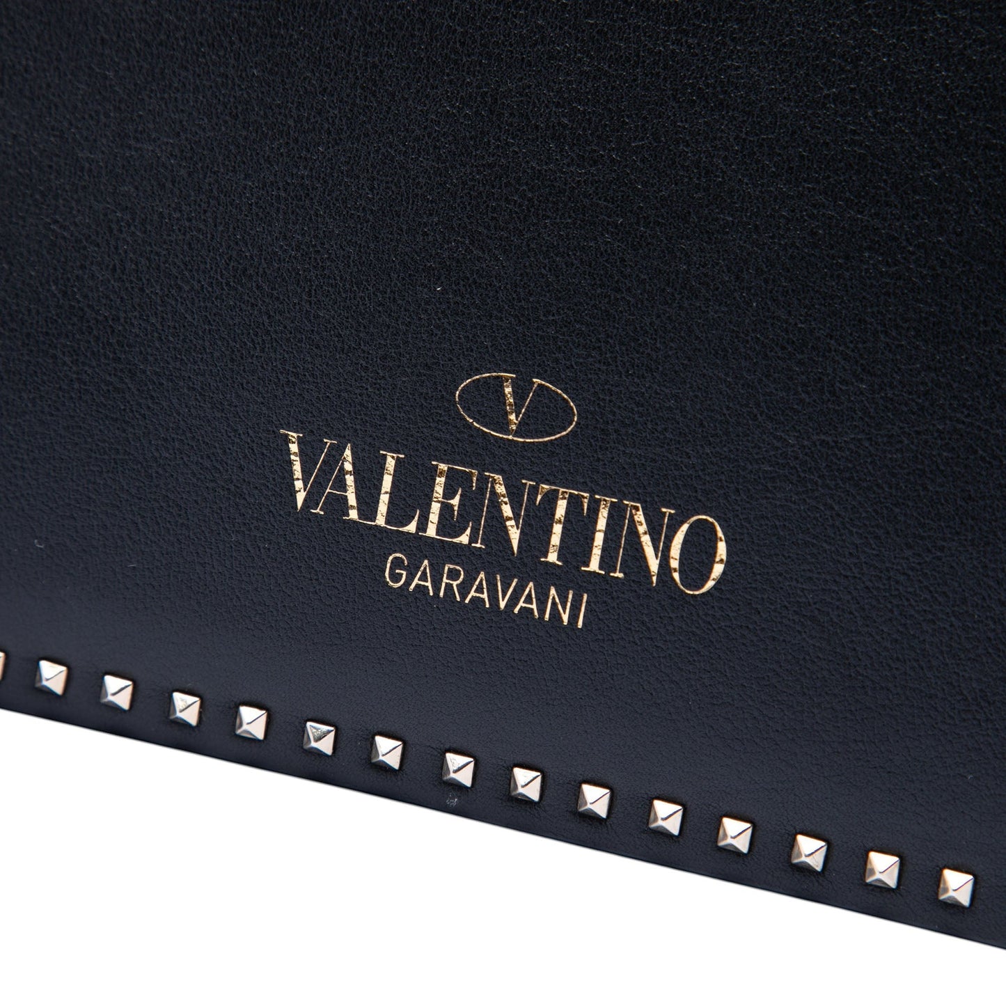 Valentino Leather Rockstud Top Handle Bag