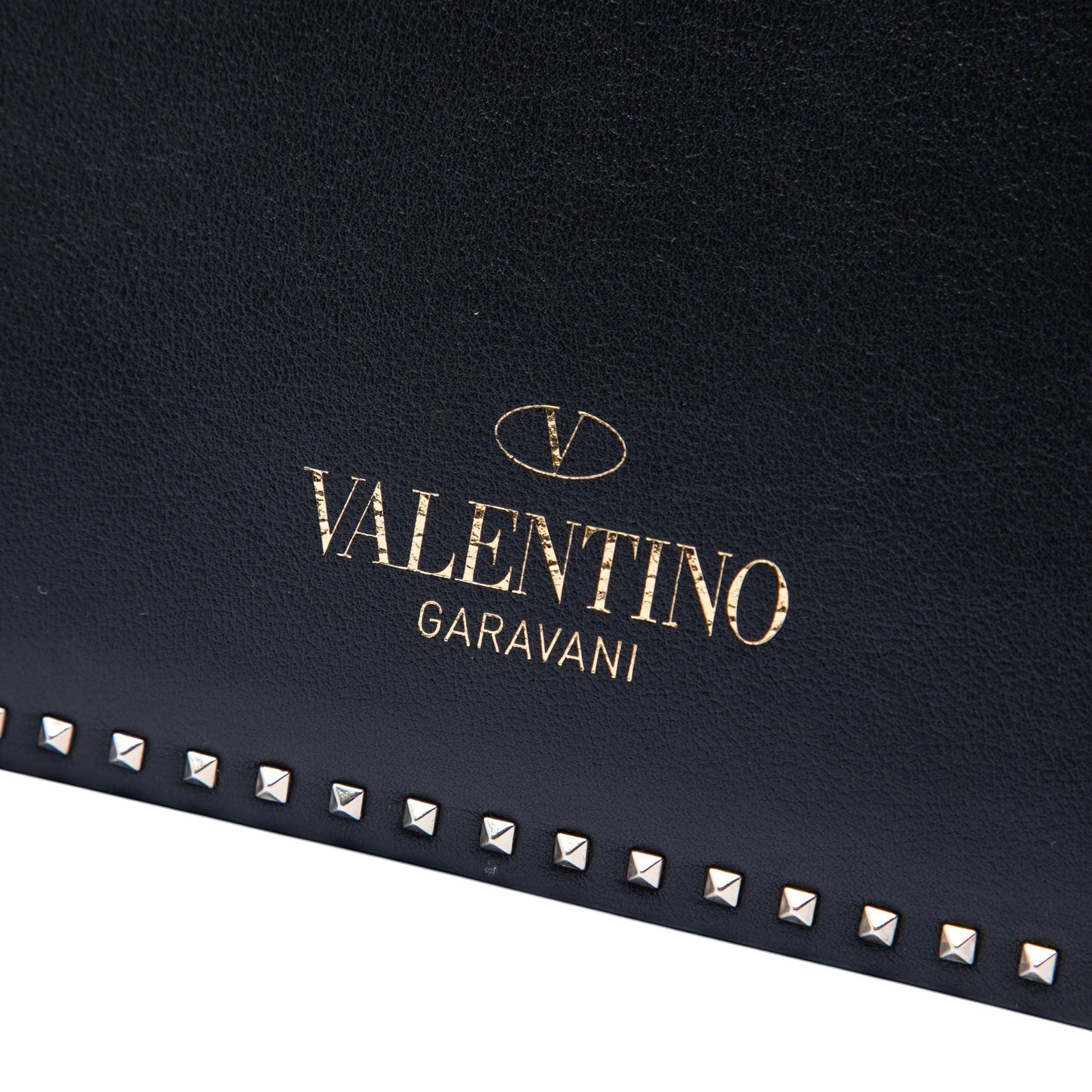 Valentino Leather Rockstud Top Handle Bag