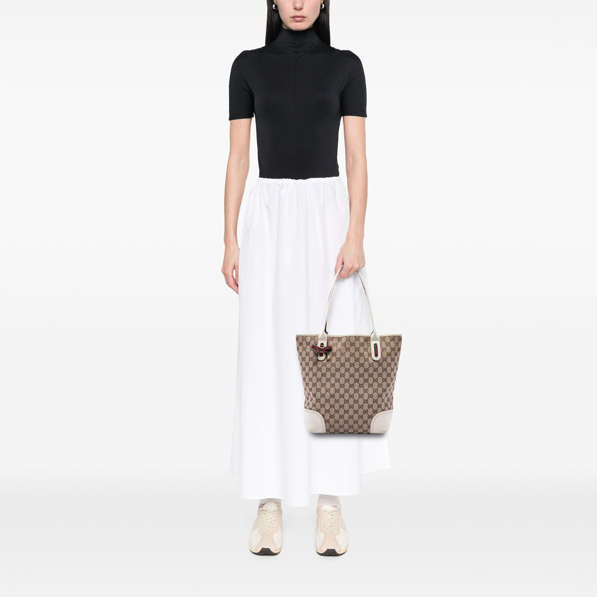 Gucci GG Canvas Princy Tote — Beige