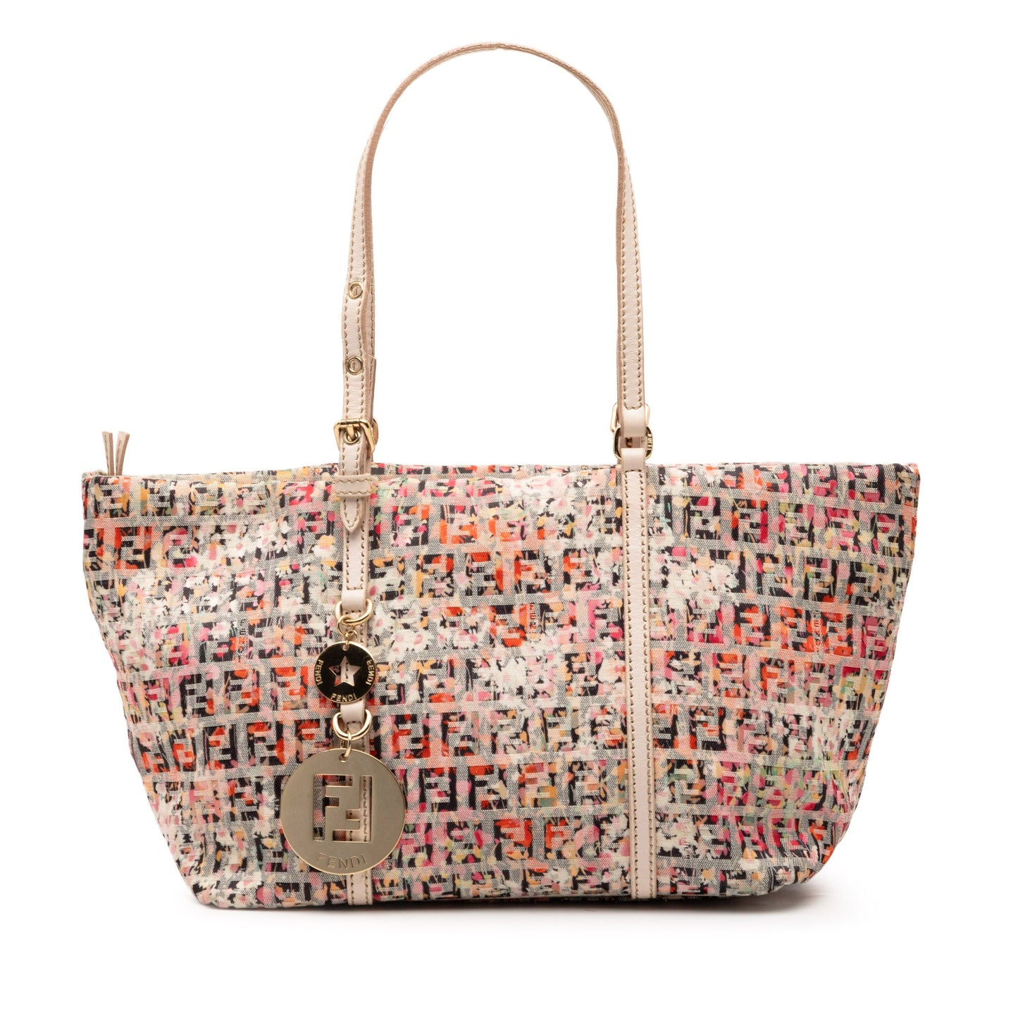 Fendi Mini Zucchino Canvas Floral Superstar Tote