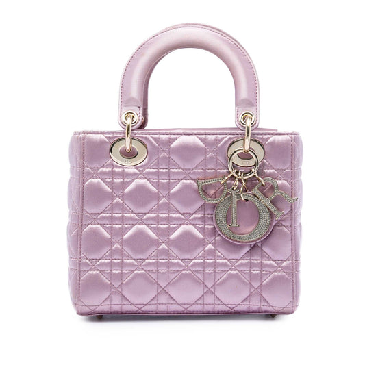 Dior Small Satin Cannage Swarovski Lady Dior