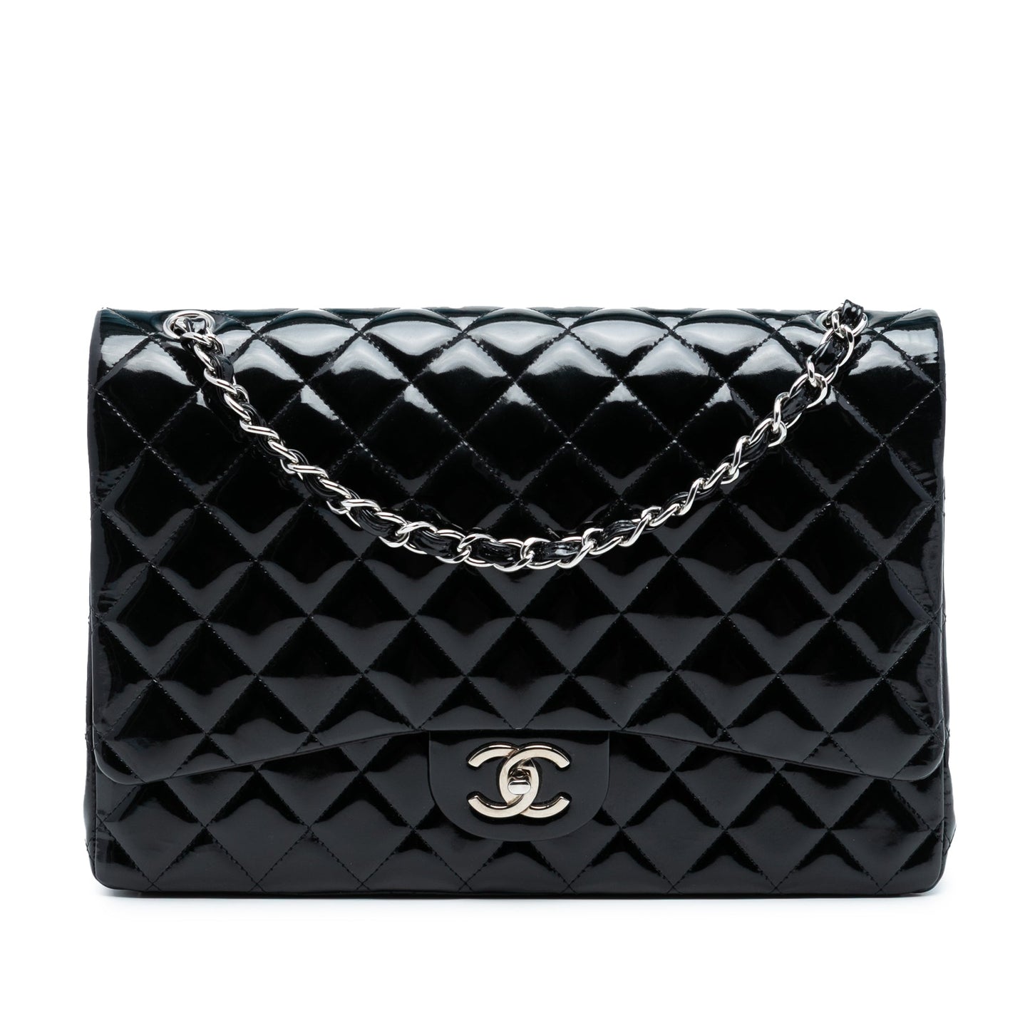 Chanel Maxi Classic Patent Double Flap