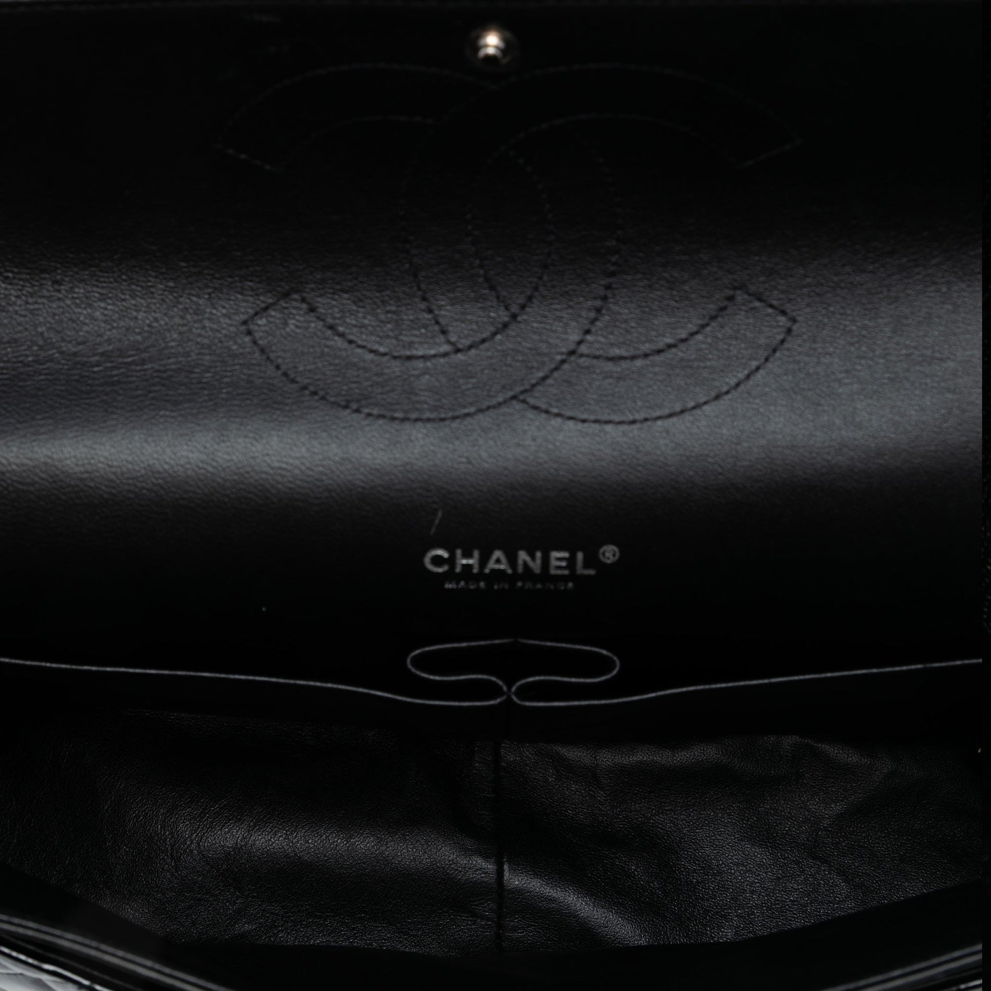 Chanel Maxi Classic Patent Double Flap