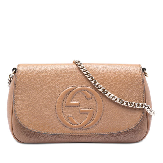 Gucci Medium Calfskin Soho Chain Flap Crossbody
