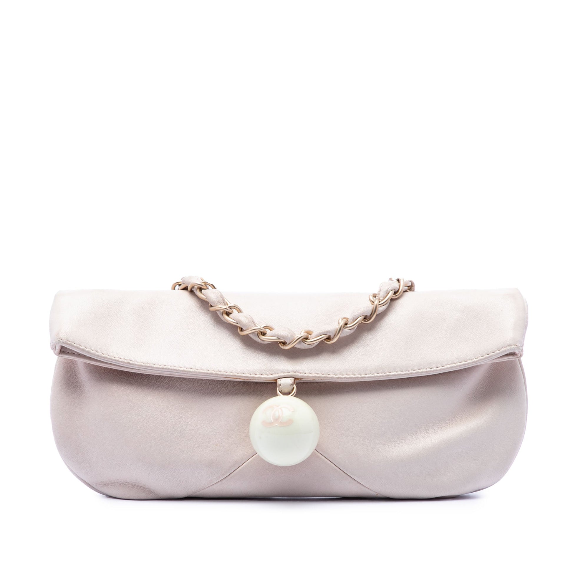 Chanel CC Lambskin Cue Ball Foldover Flap