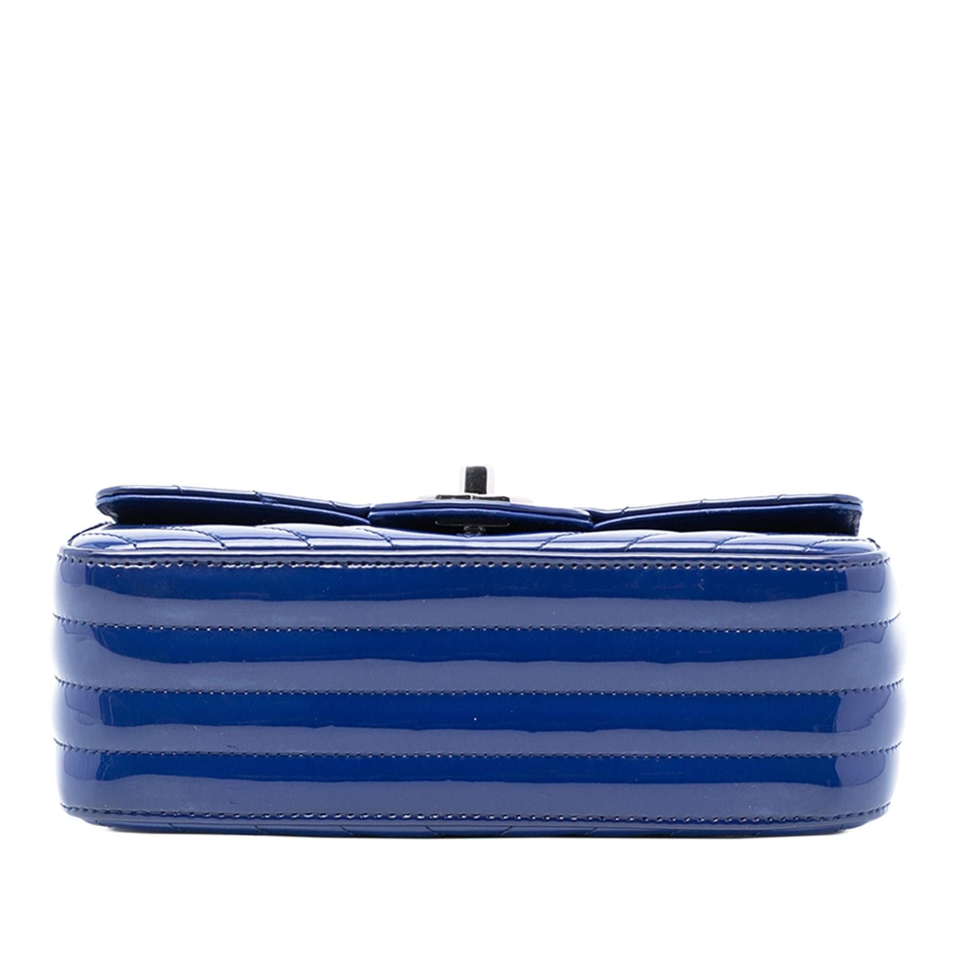 Chanel Mini Rectangular Classic Chevron Patent Single Flap