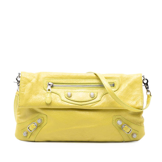 Balenciaga Lambskin Motocross Giant 12 Envelope Clutch With Strap