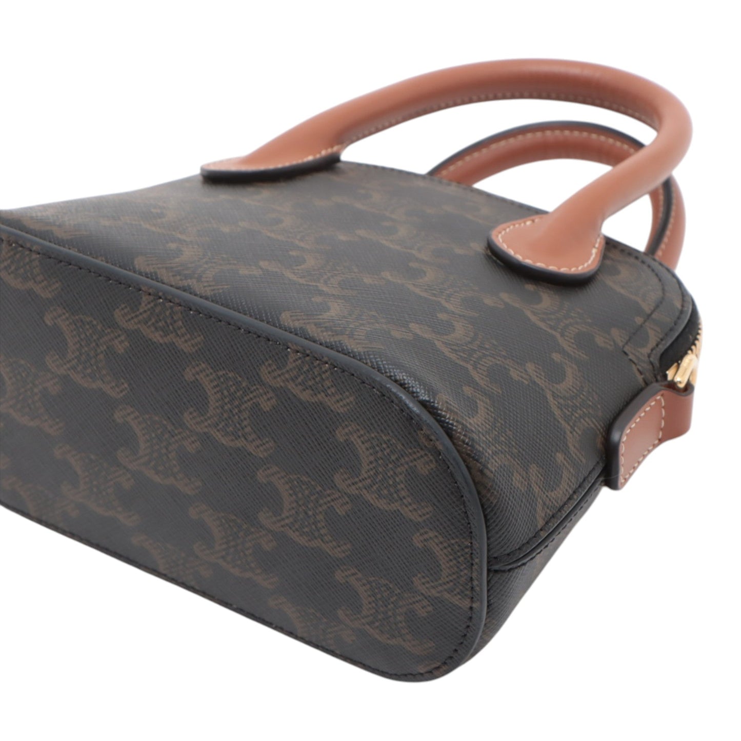 Celine Triomphe Coated Canvas Dome Satchel