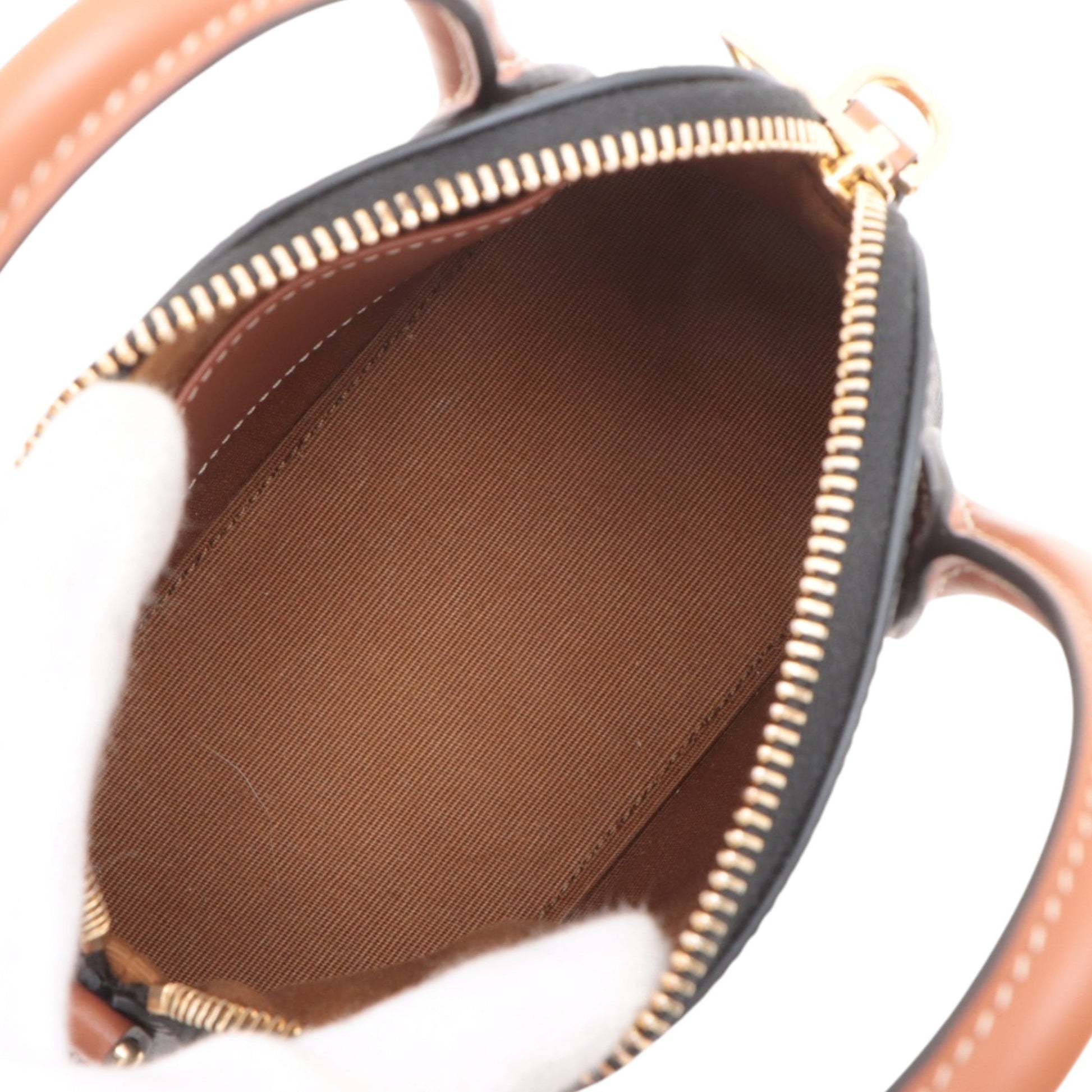 Celine Triomphe Coated Canvas Dome Satchel