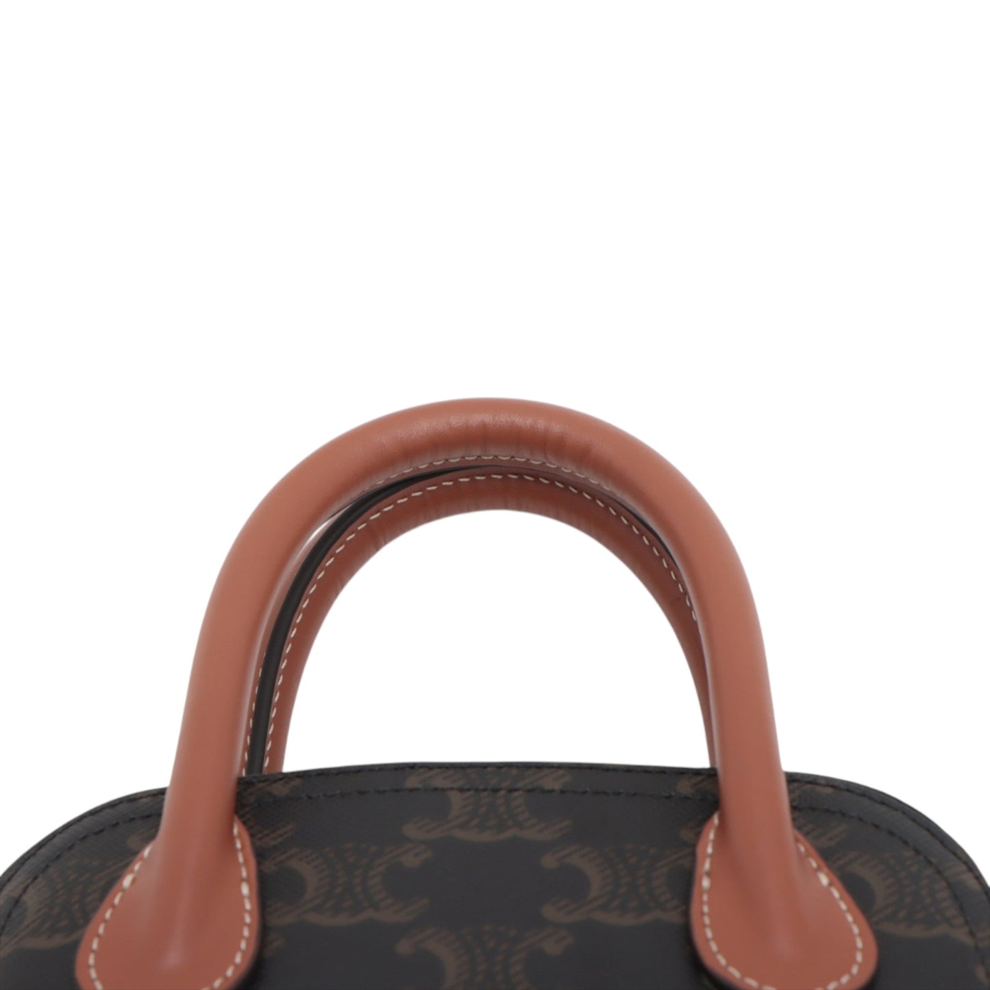 Celine Triomphe Coated Canvas Dome Satchel